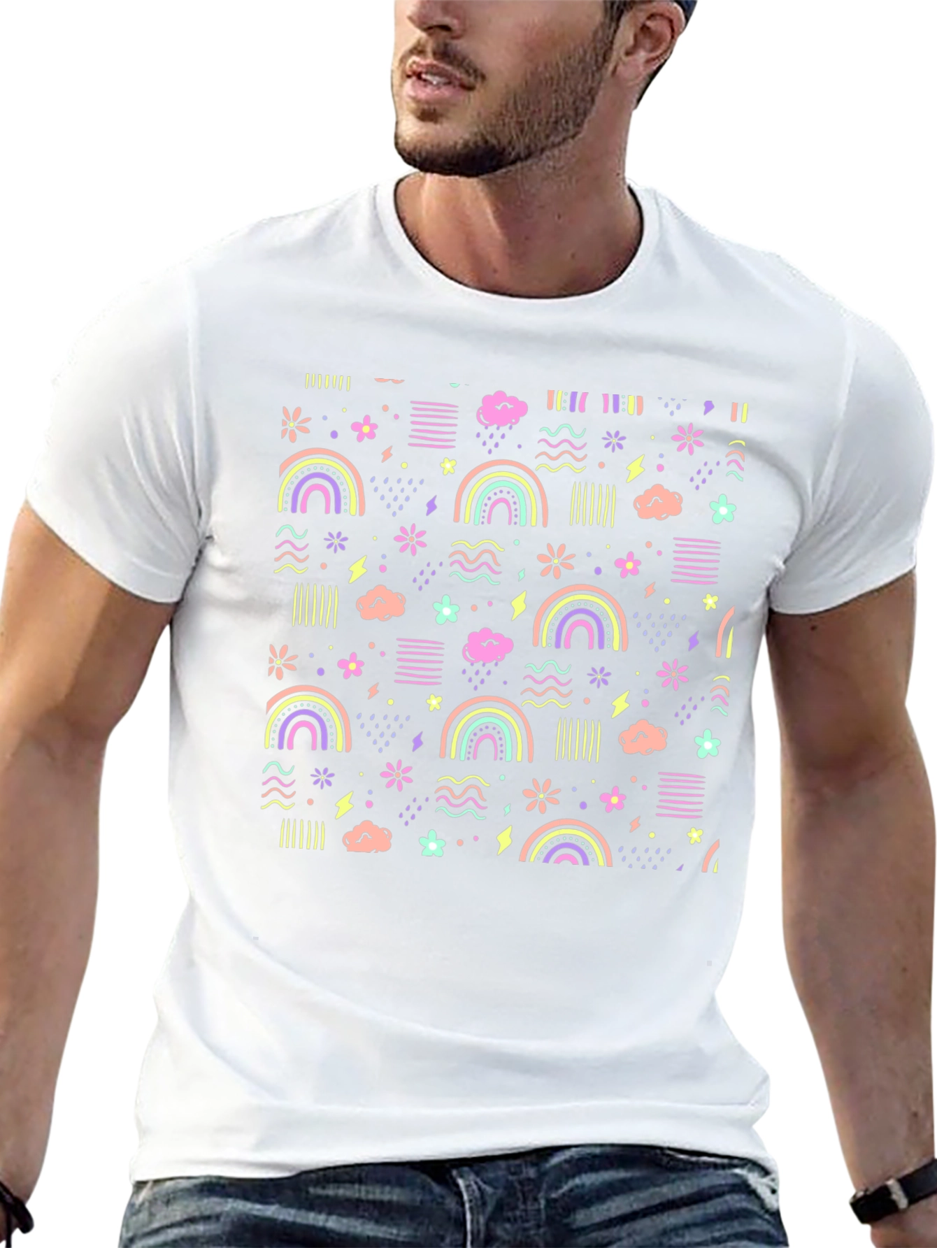 Rainbow Pastel Print Tee