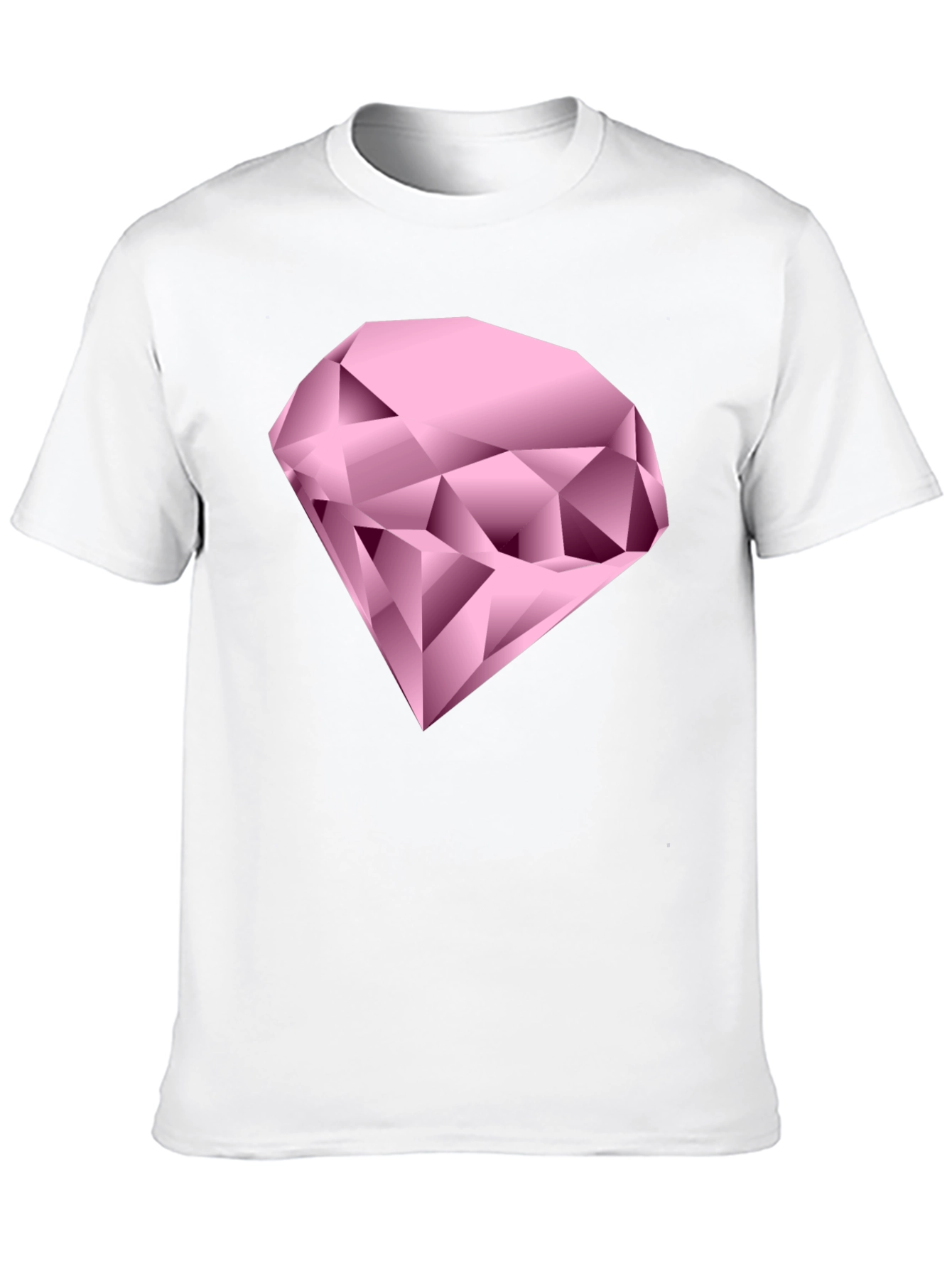 Pink Diamond Graphic Black T-Shirt