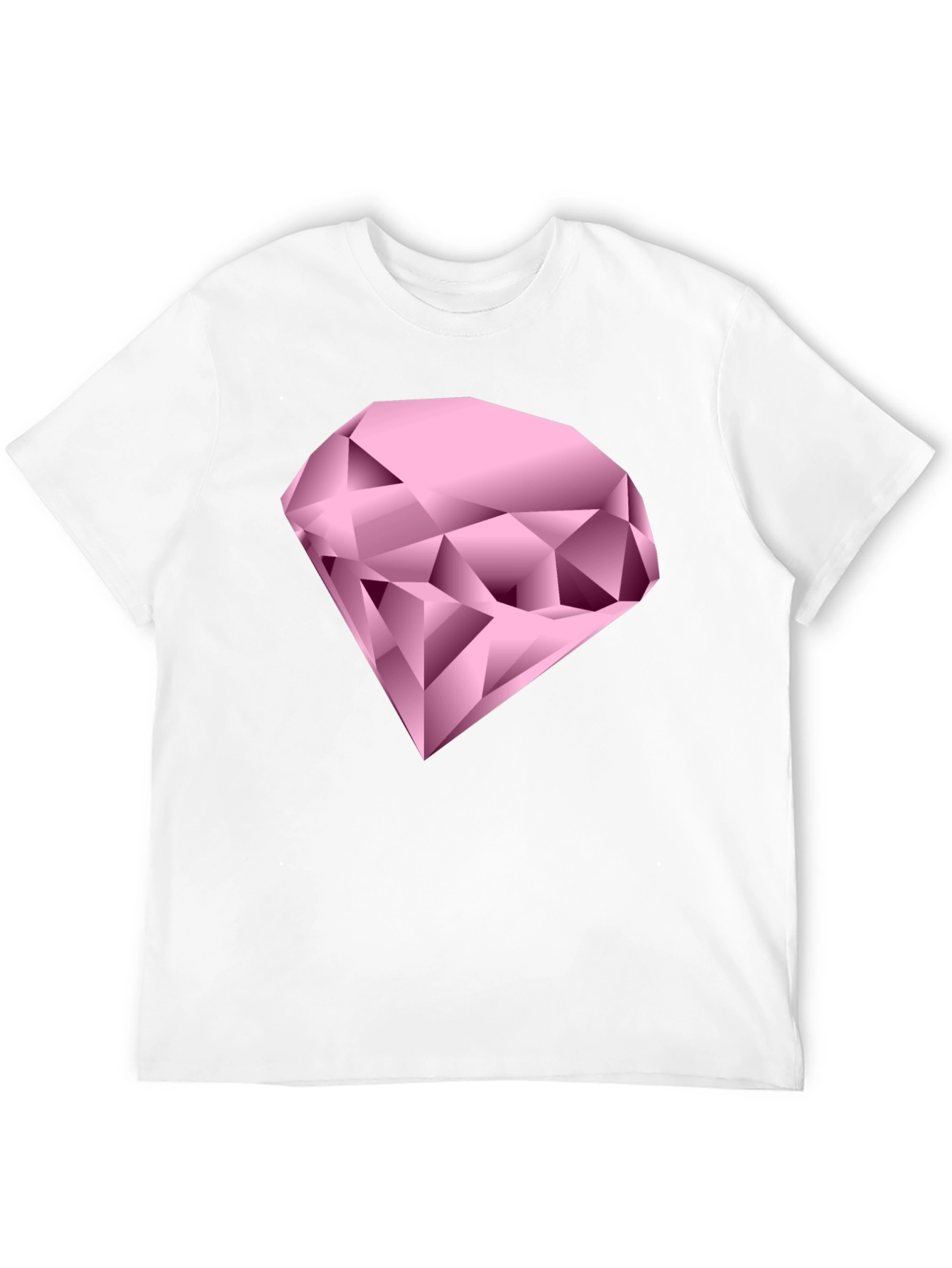 Pink Diamond Graphic Black T-Shirt