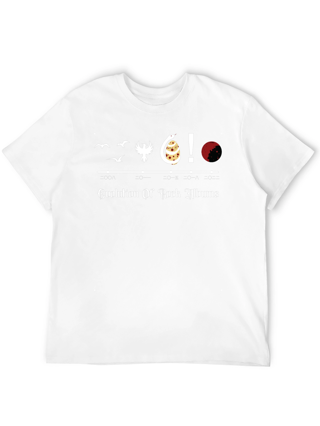 Evolution of Rock Albums Graphic Tee