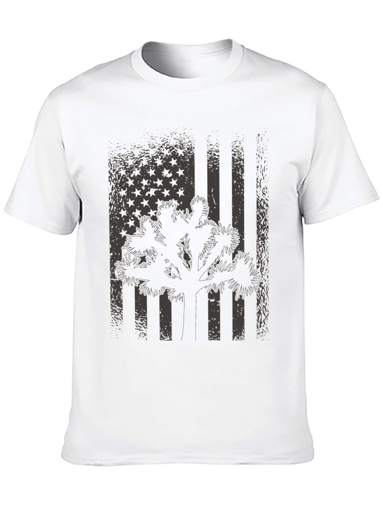 American Flag Joshua Tree Black T-Shirt