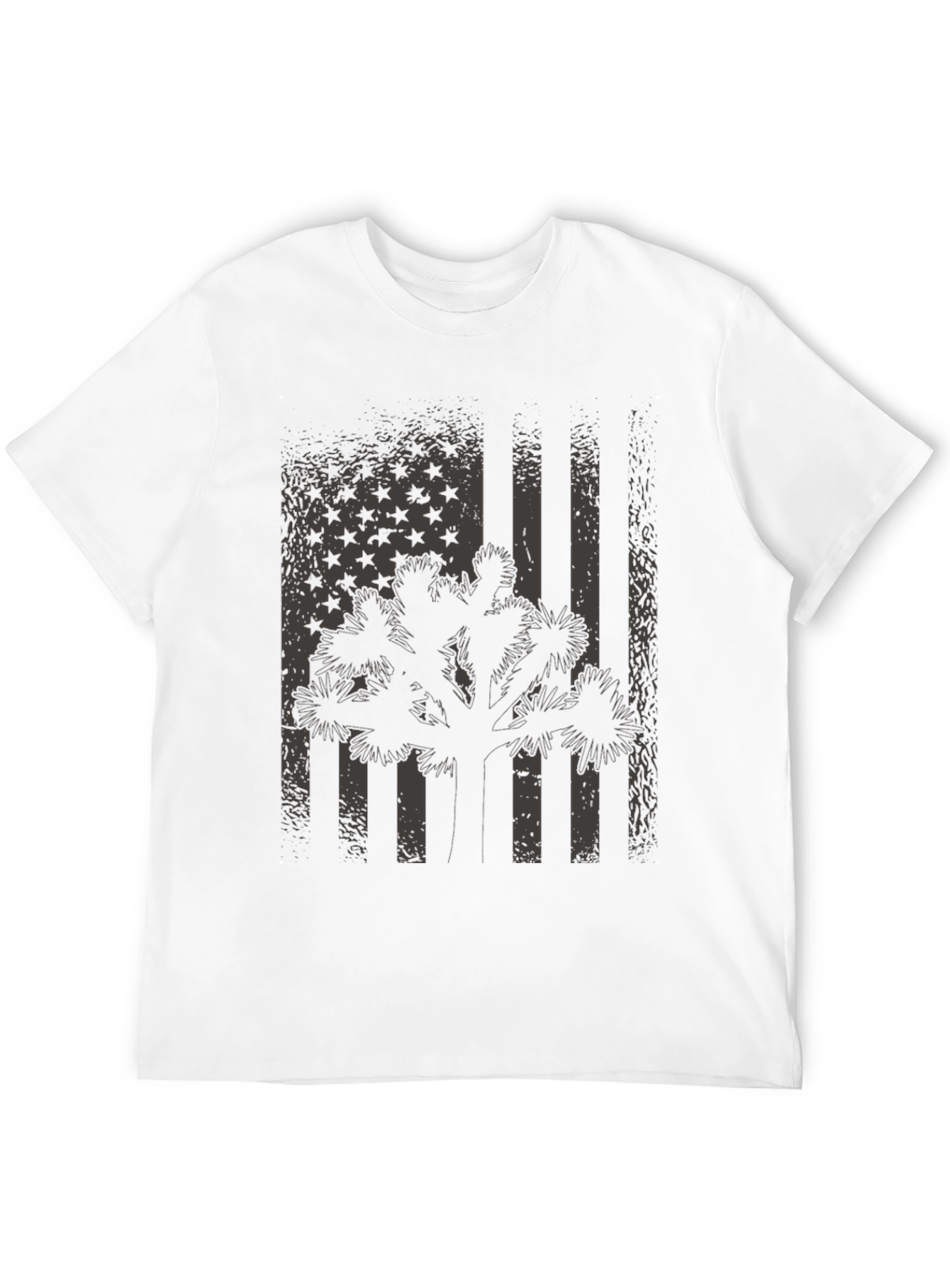 American Flag Joshua Tree Black T-Shirt