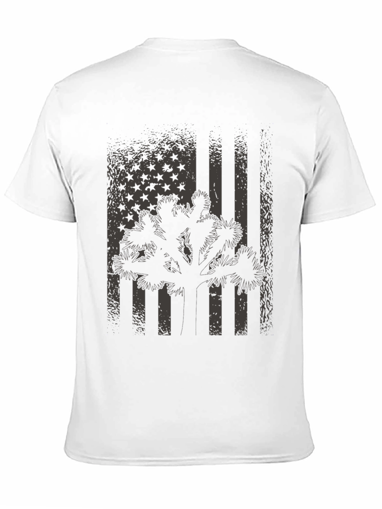 American Flag Joshua Tree Black T-Shirt