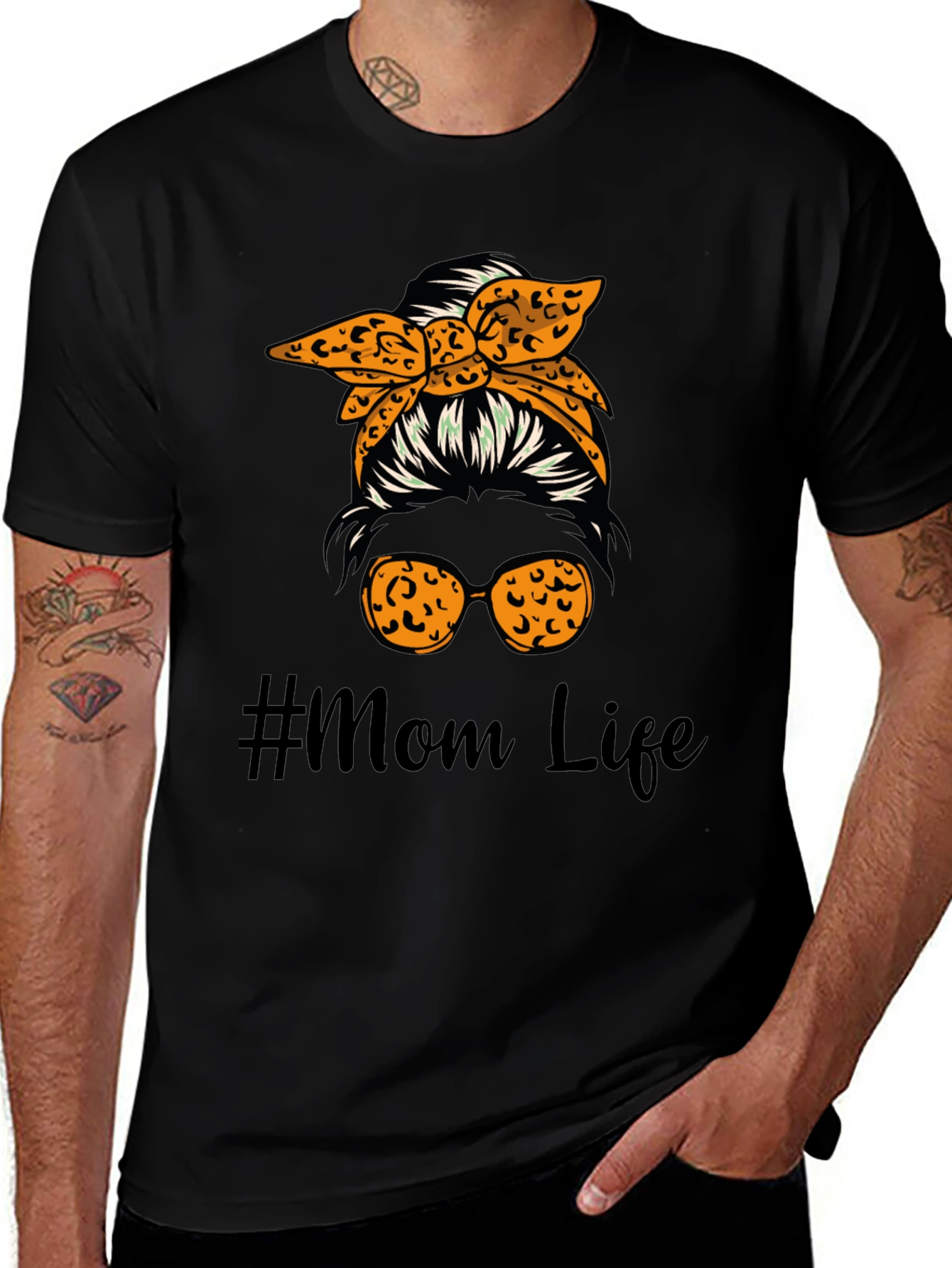 #Mom Life Messy Bun Graphic Tee - Cute Casual Style