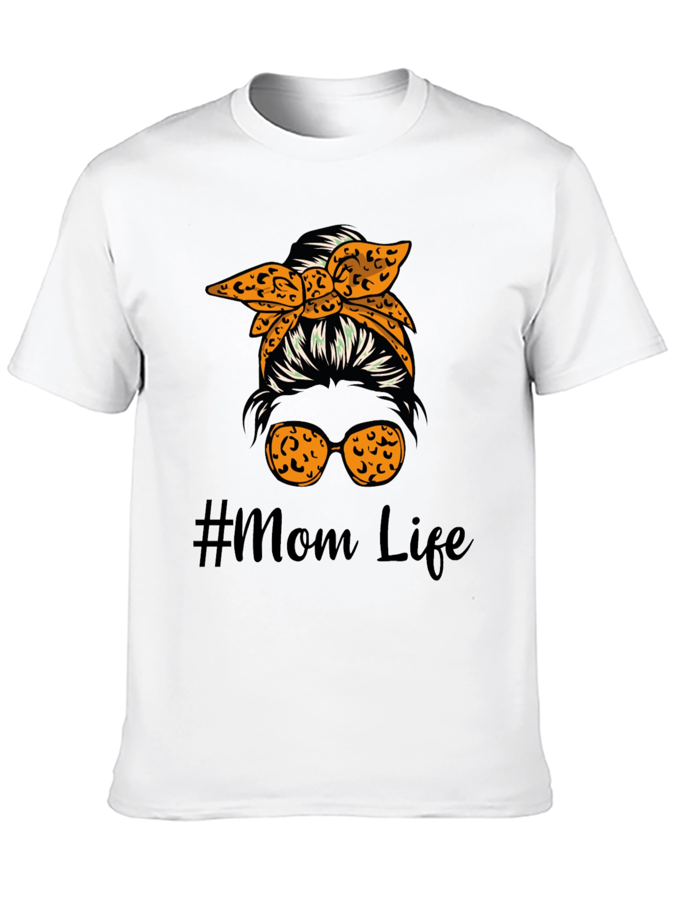 #Mom Life Messy Bun Graphic Tee - Cute Casual Style