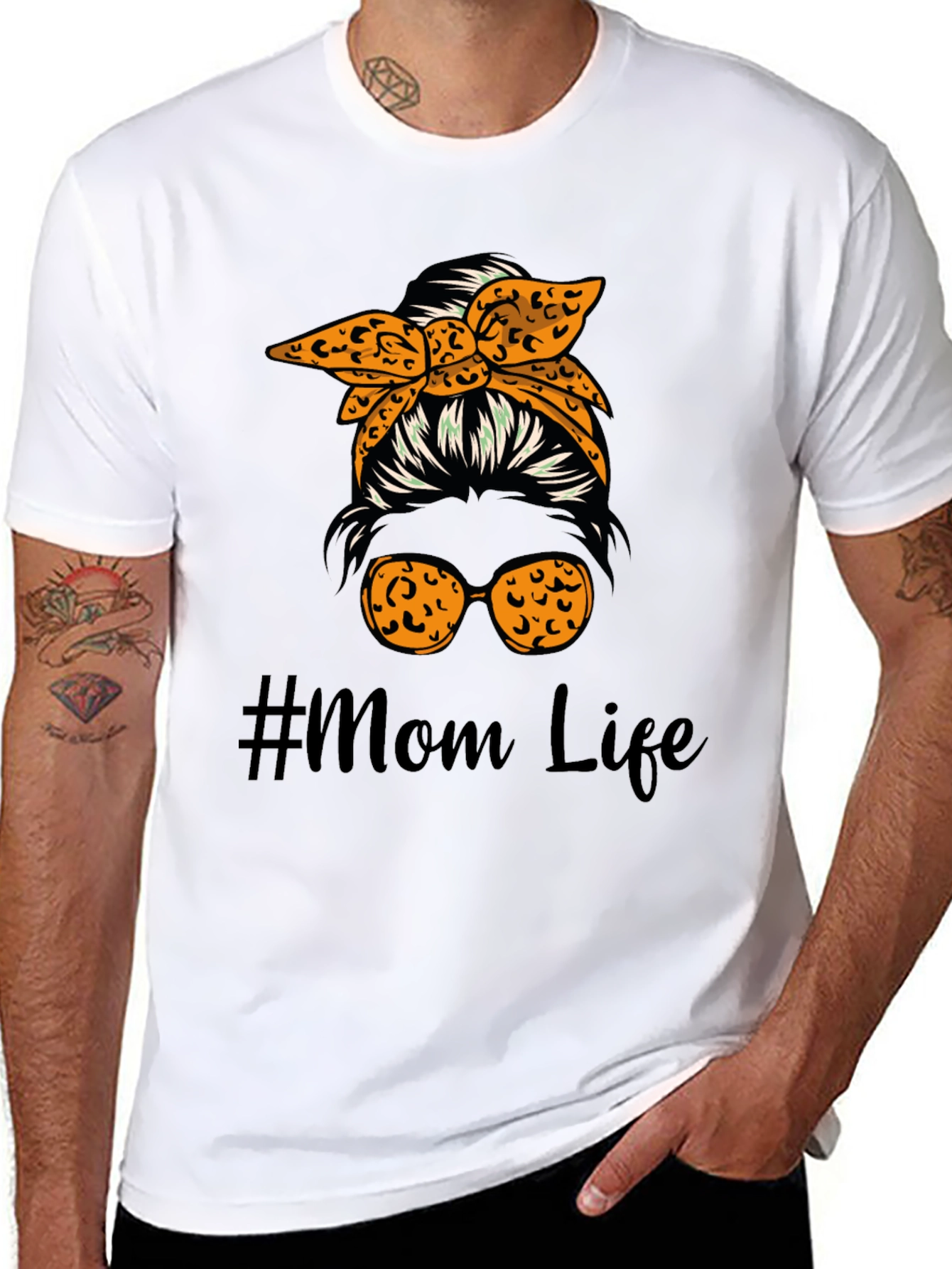 #Mom Life Messy Bun Graphic Tee - Cute Casual Style