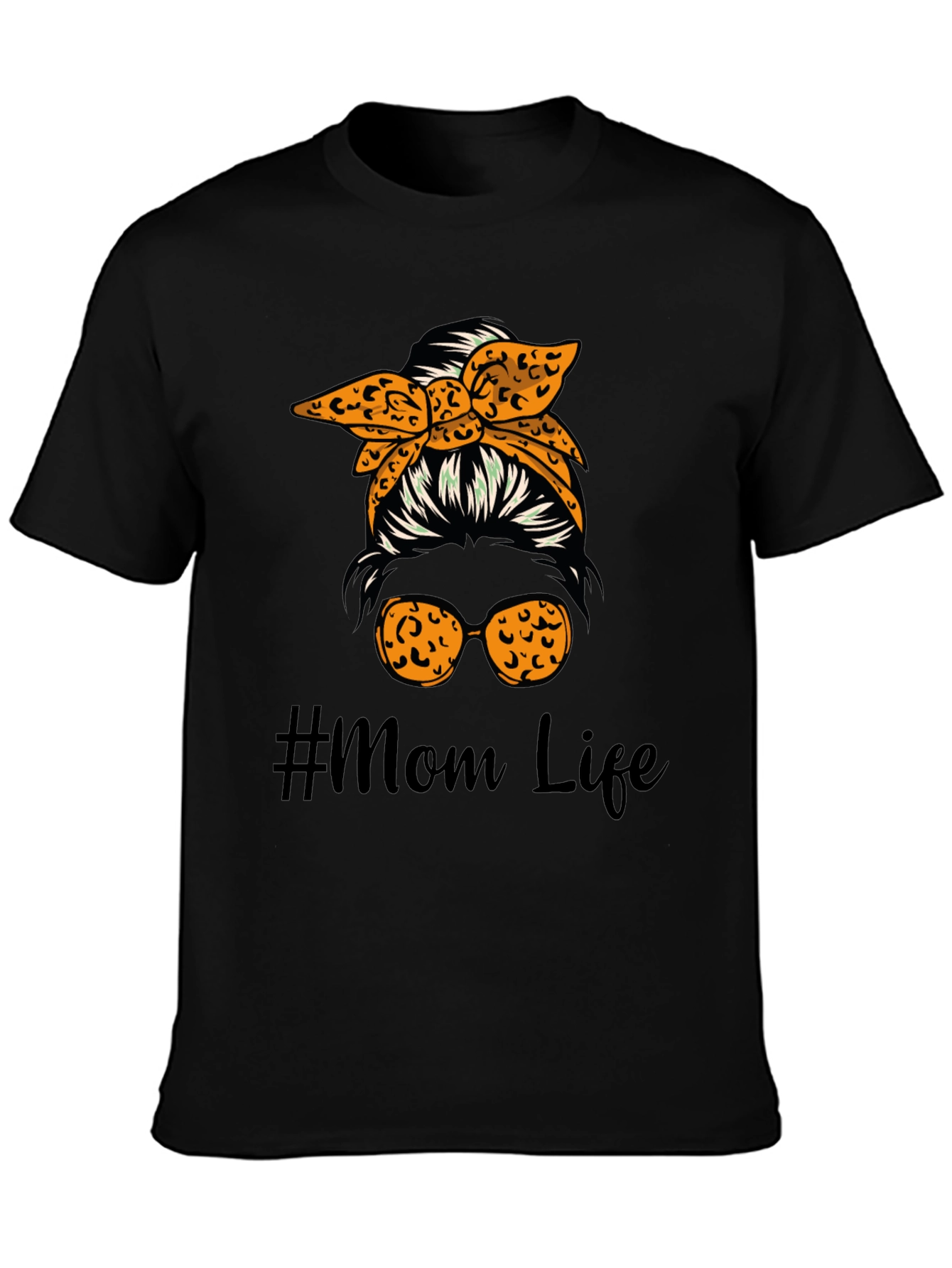 #Mom Life Messy Bun Graphic Tee - Cute Casual Style