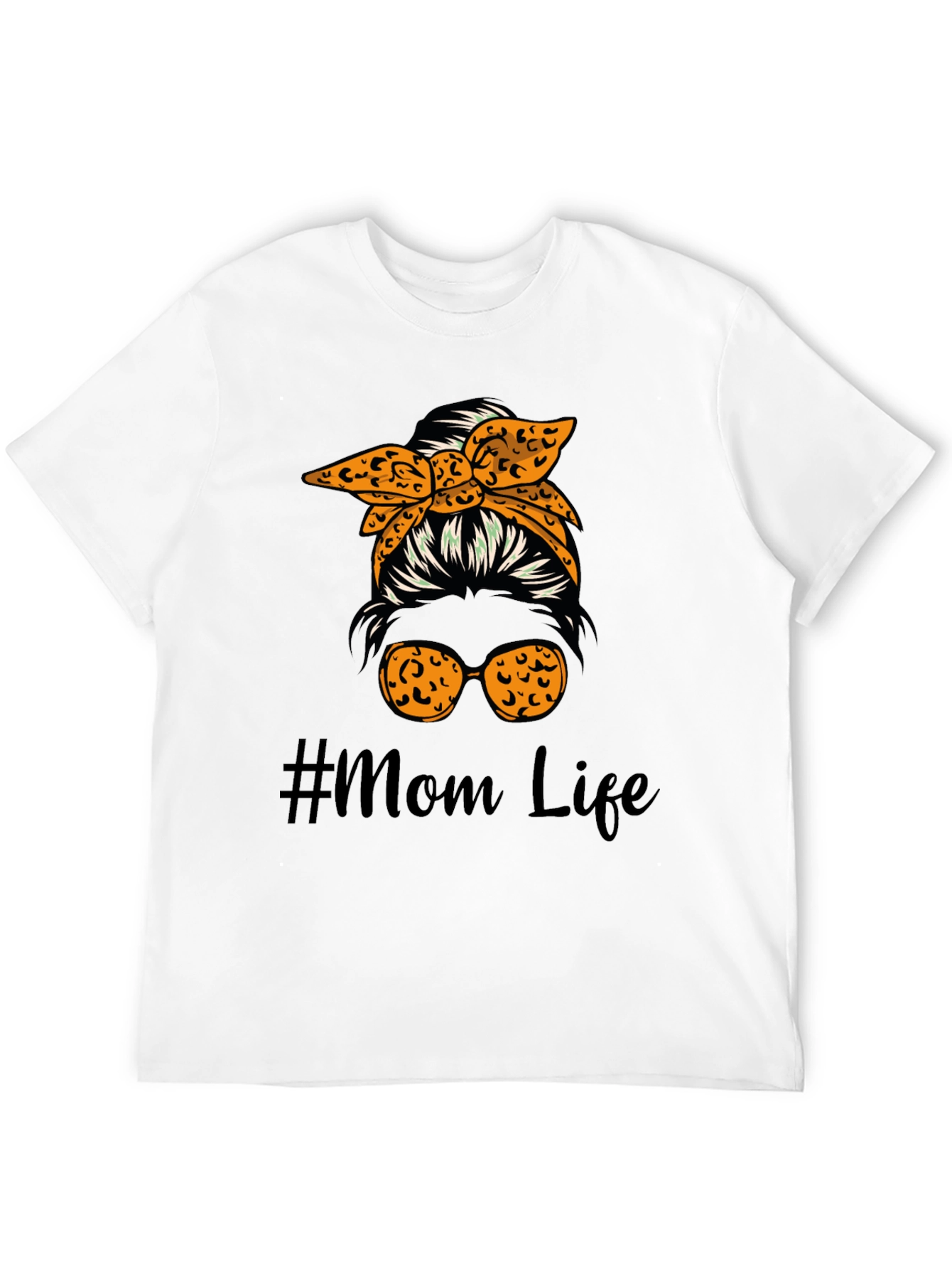 #Mom Life Messy Bun Graphic Tee - Cute Casual Style