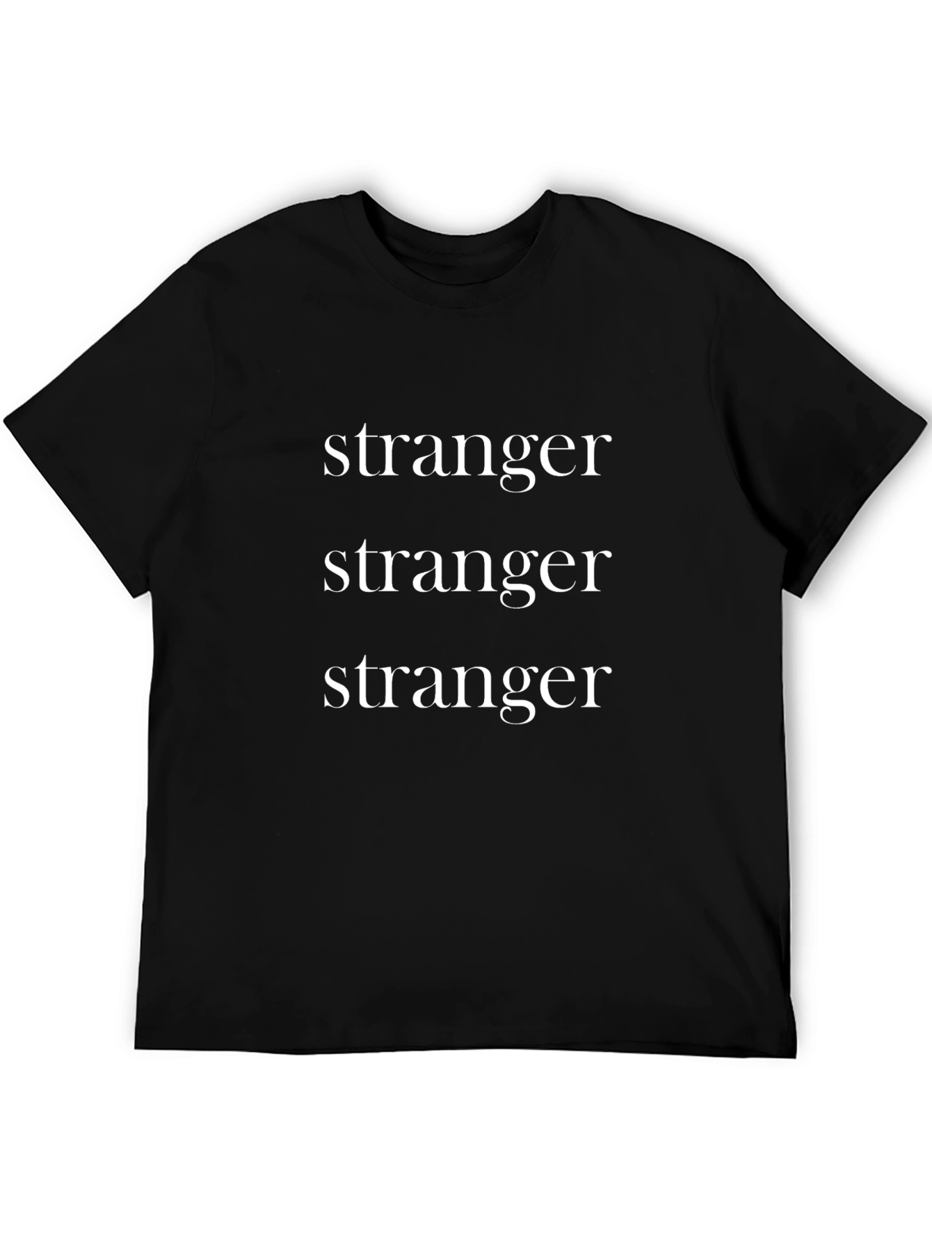Stranger Graphic Tee - Black Cotton T-Shirt