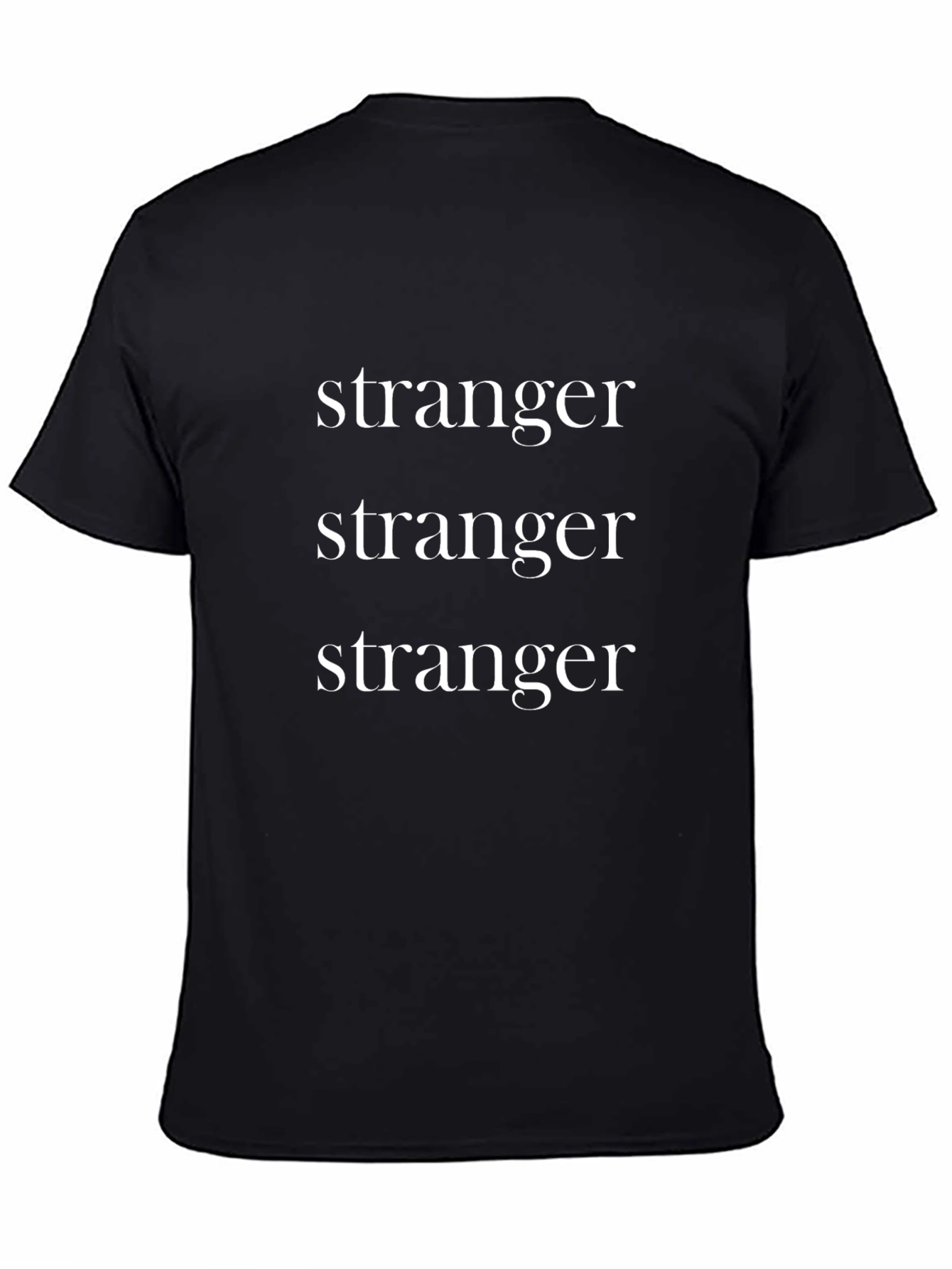 Stranger Graphic Tee - Black Cotton T-Shirt