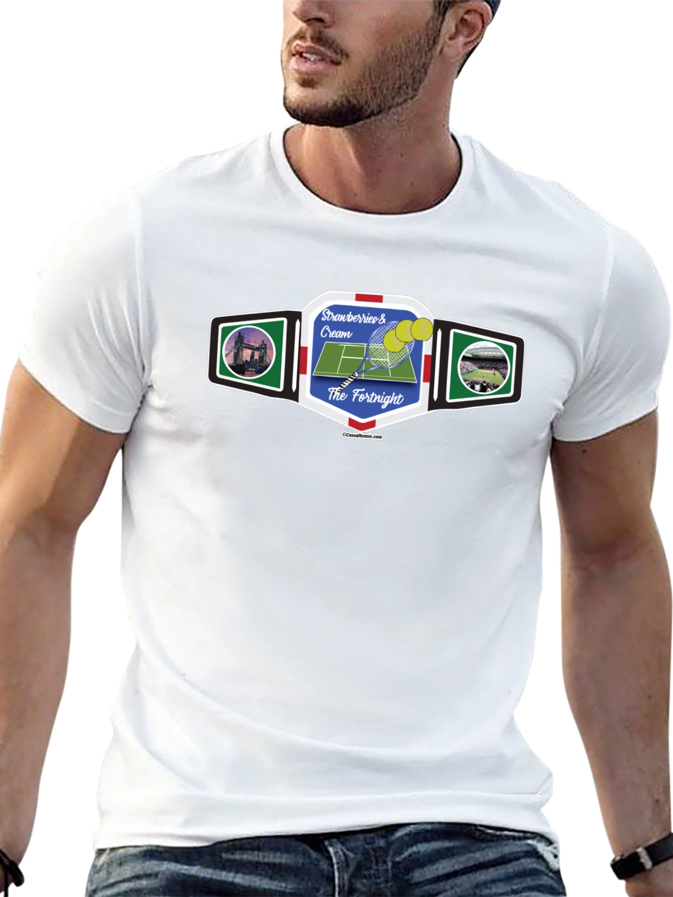 Strawberries & Cream Tennis T-Shirt - The Fortnight