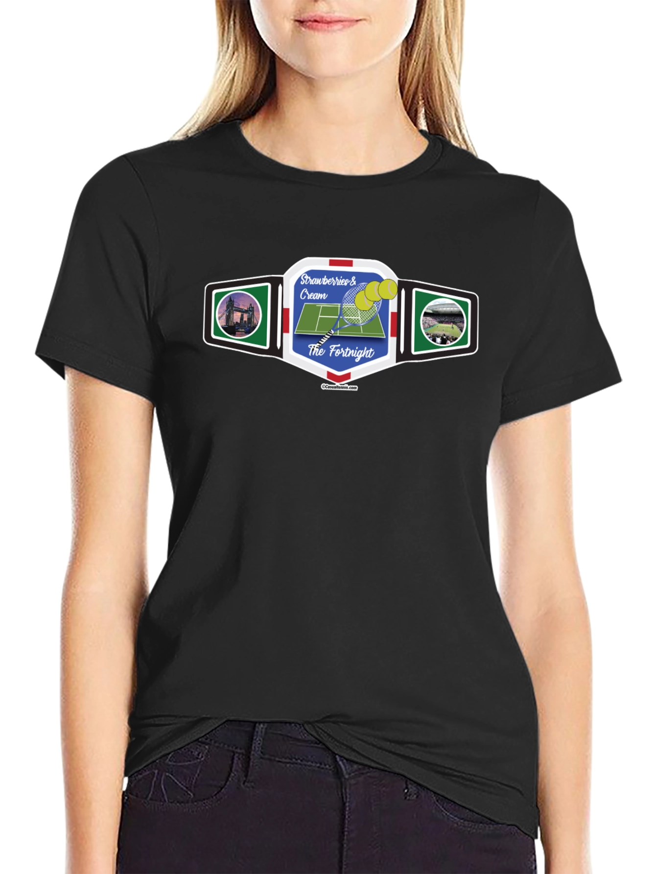 Strawberries & Cream Tennis T-Shirt - The Fortnight