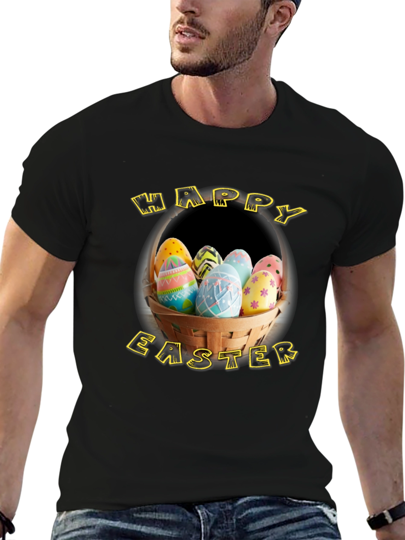 Happy Easter Basket Graphic Tee