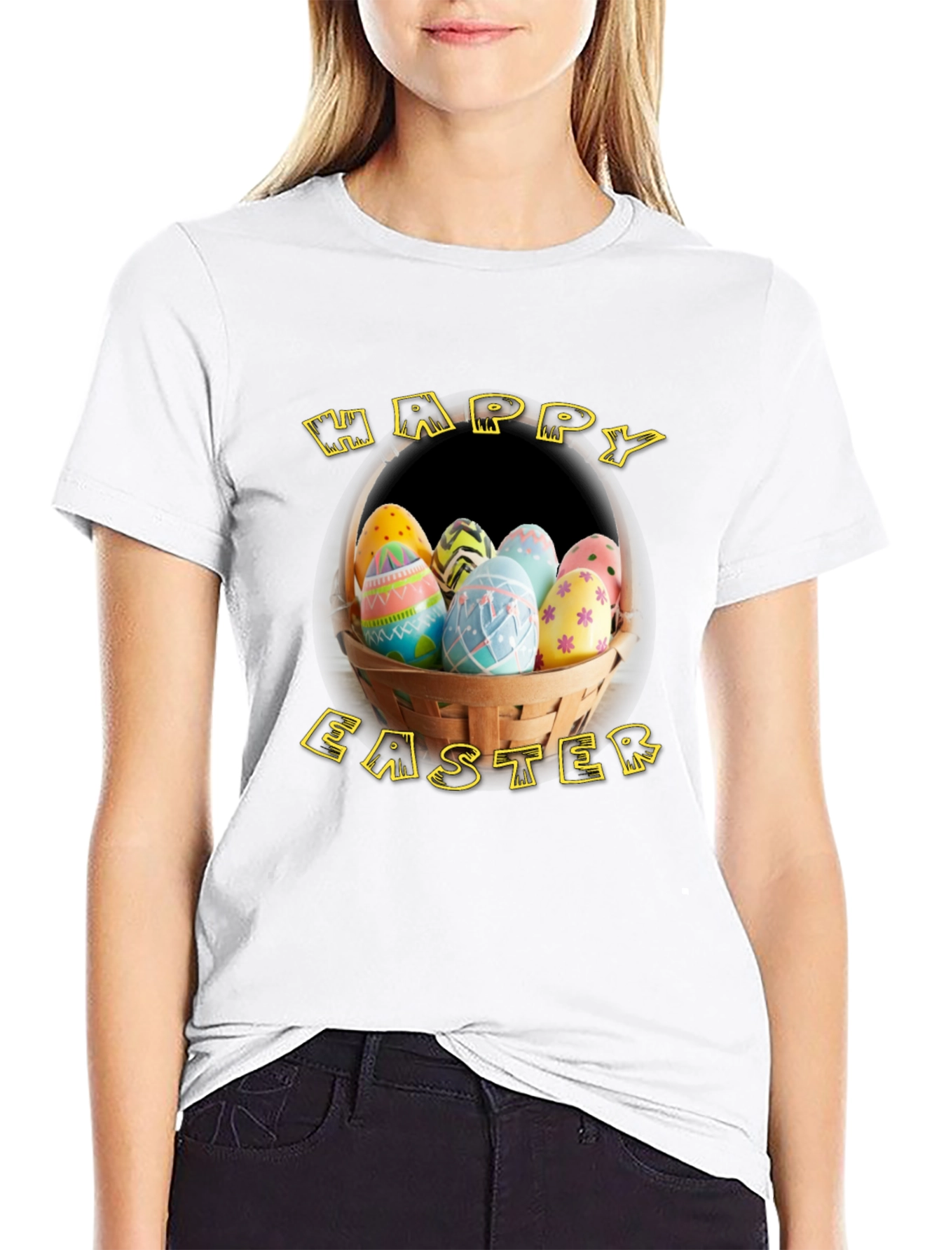 Happy Easter Basket Graphic Tee