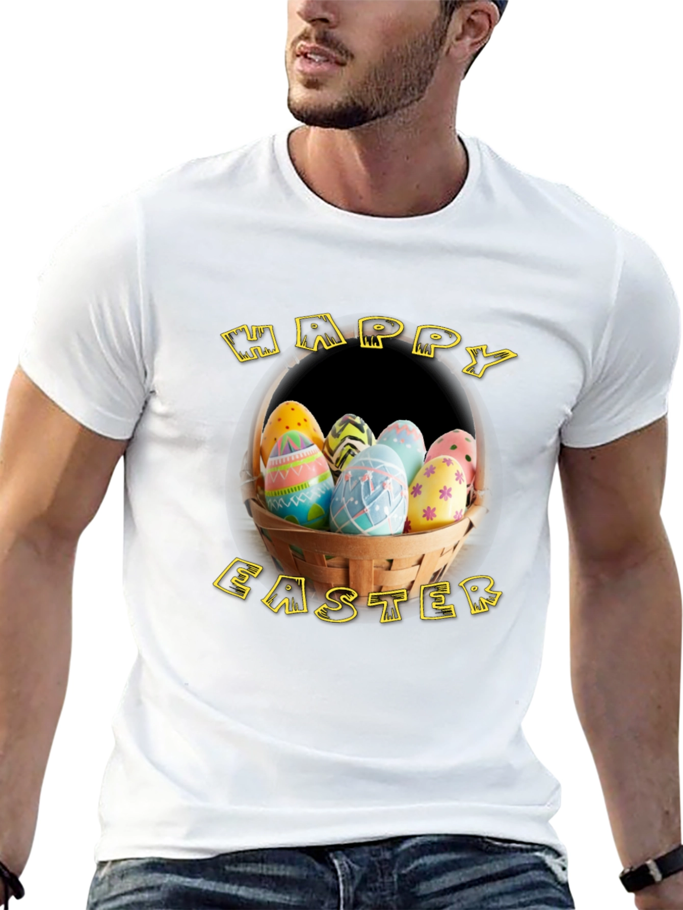Happy Easter Basket Graphic Tee