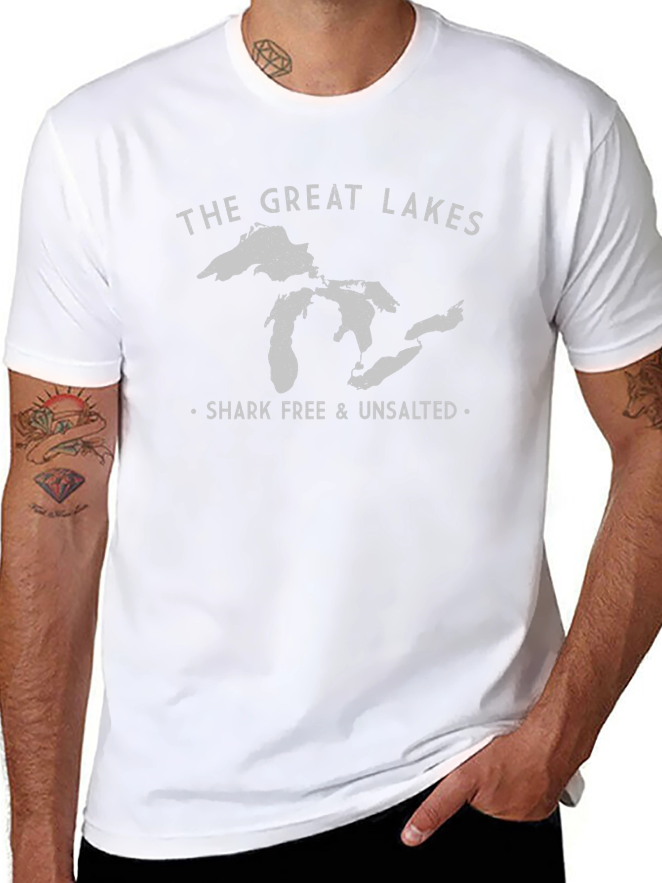 Great Lakes Shark Free & Unsalted Graphic Tee
