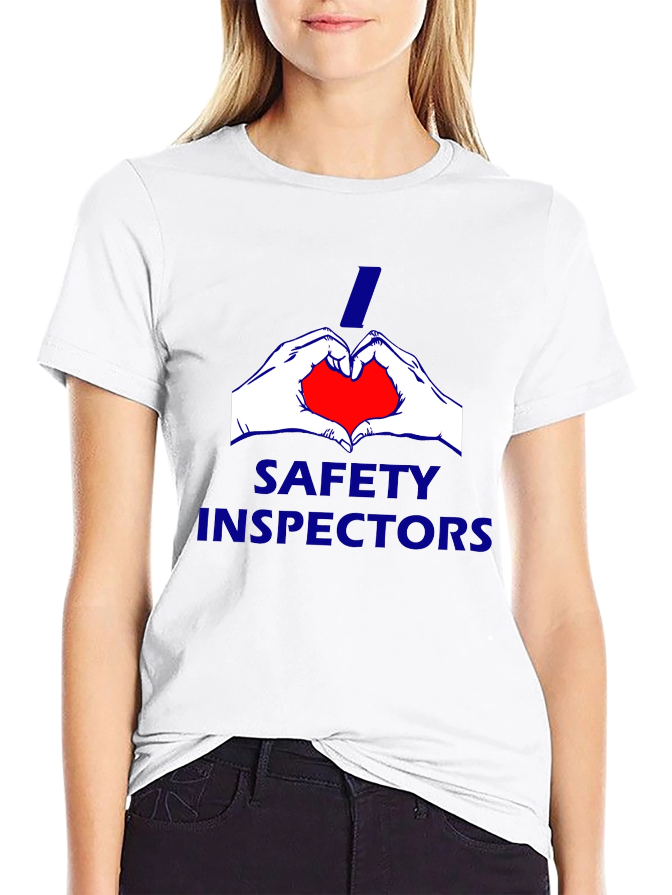 I Heart Safety Inspectors Black T-Shirt