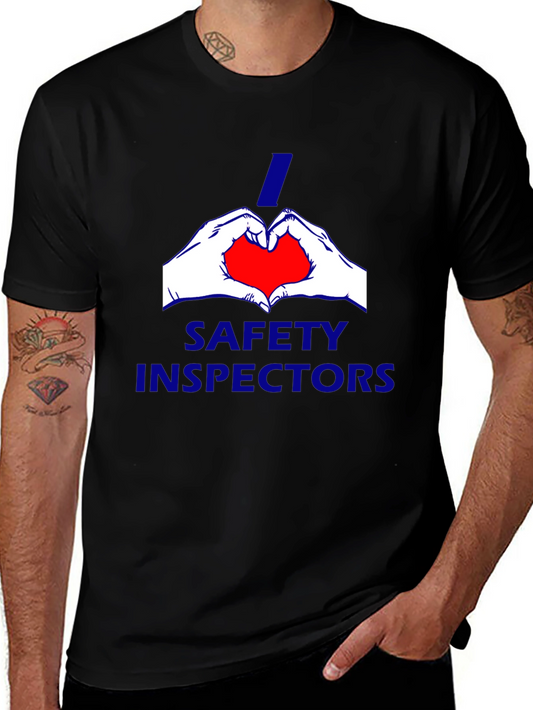 I Heart Safety Inspectors Black T-Shirt