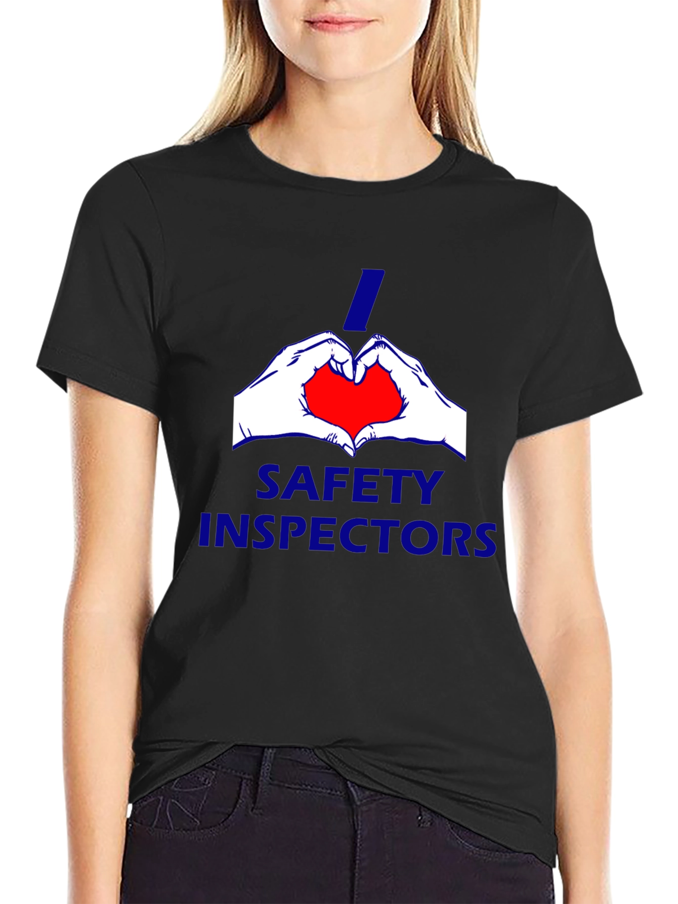 I Heart Safety Inspectors Black T-Shirt