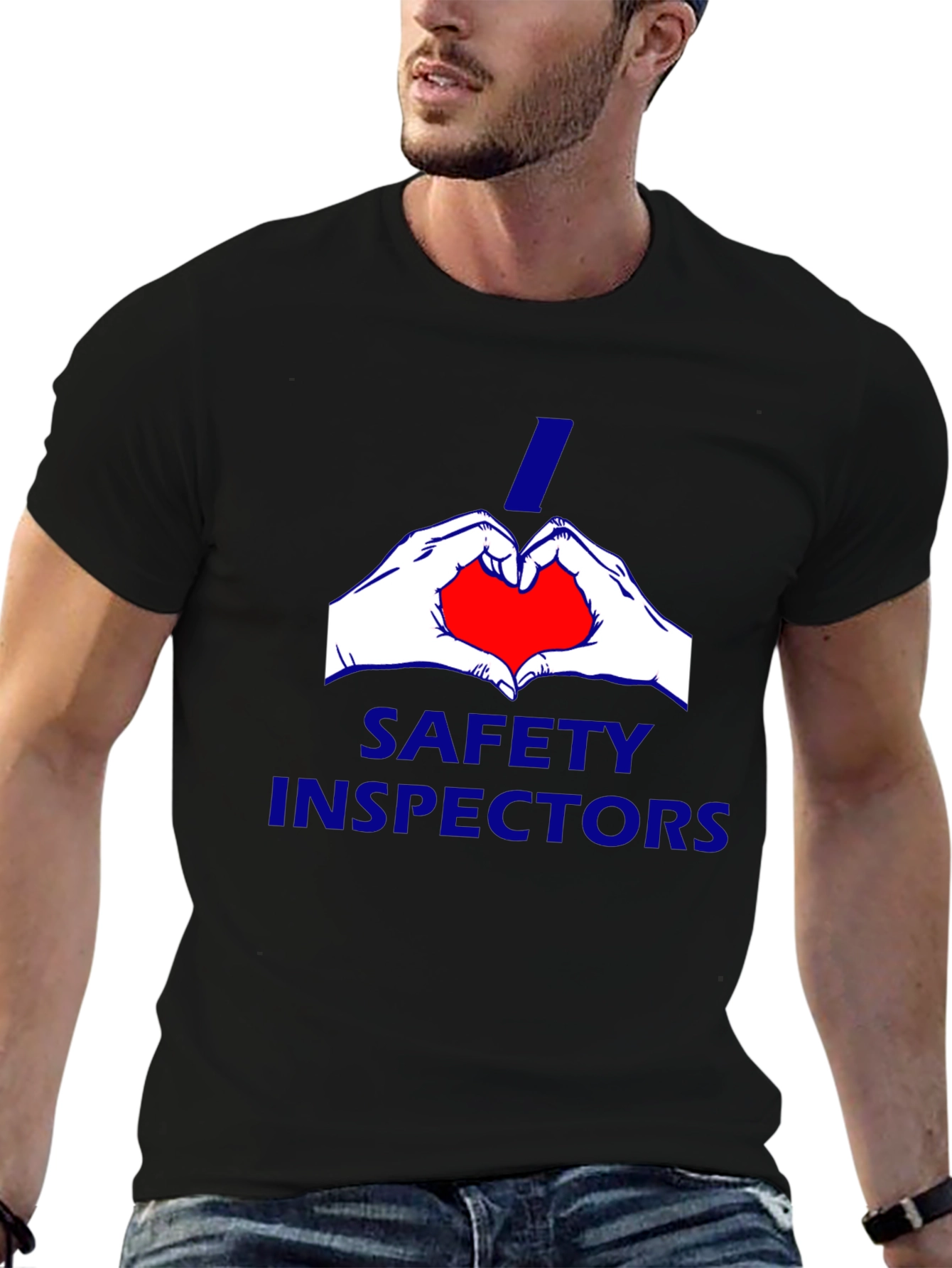 I Heart Safety Inspectors Black T-Shirt