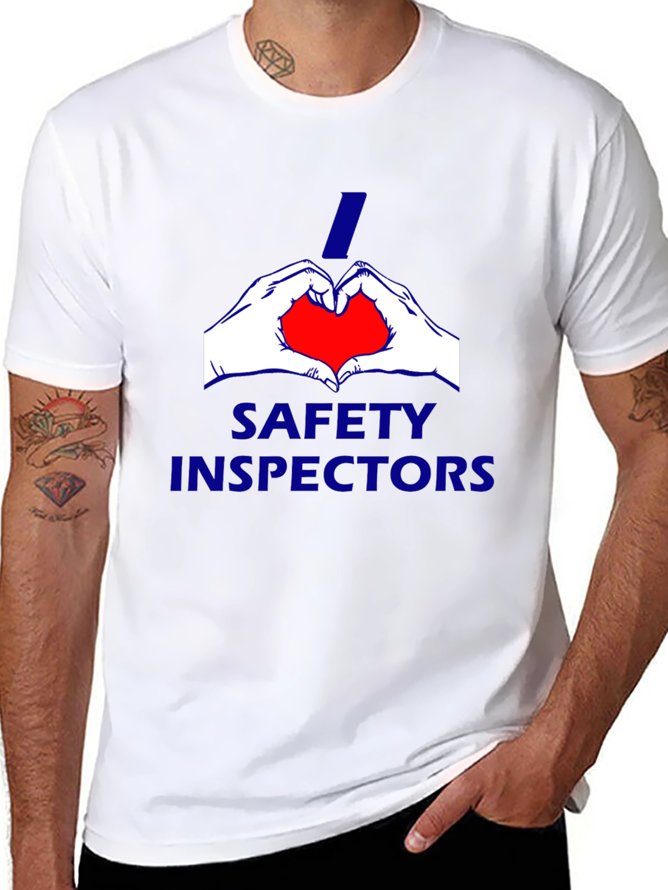 I Heart Safety Inspectors Black T-Shirt