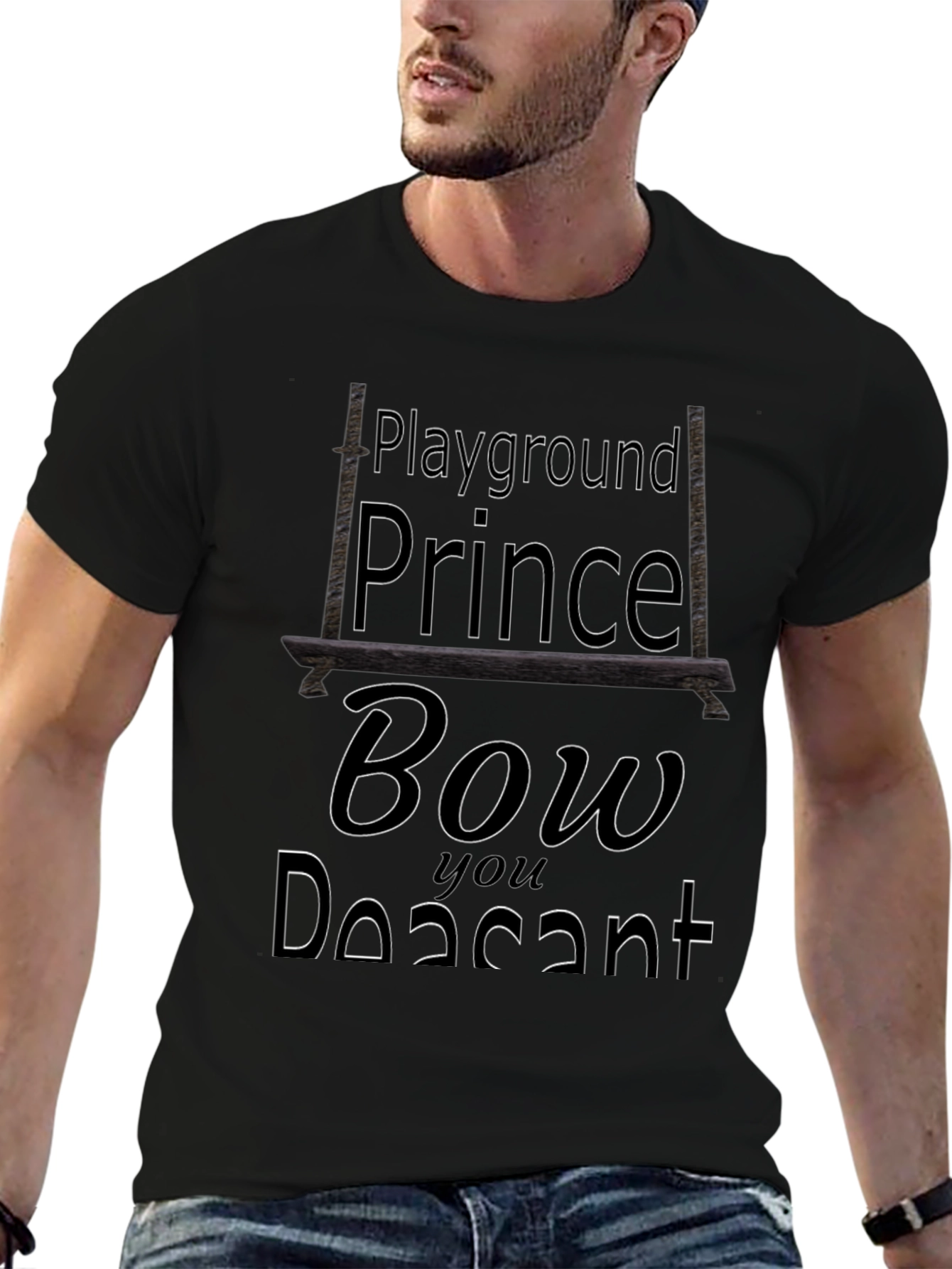Playground Prince Black Graphic Tee