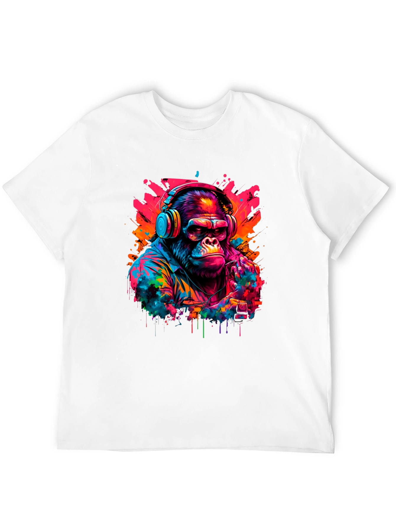 Cool Gorilla DJ Graphic T-Shirt
