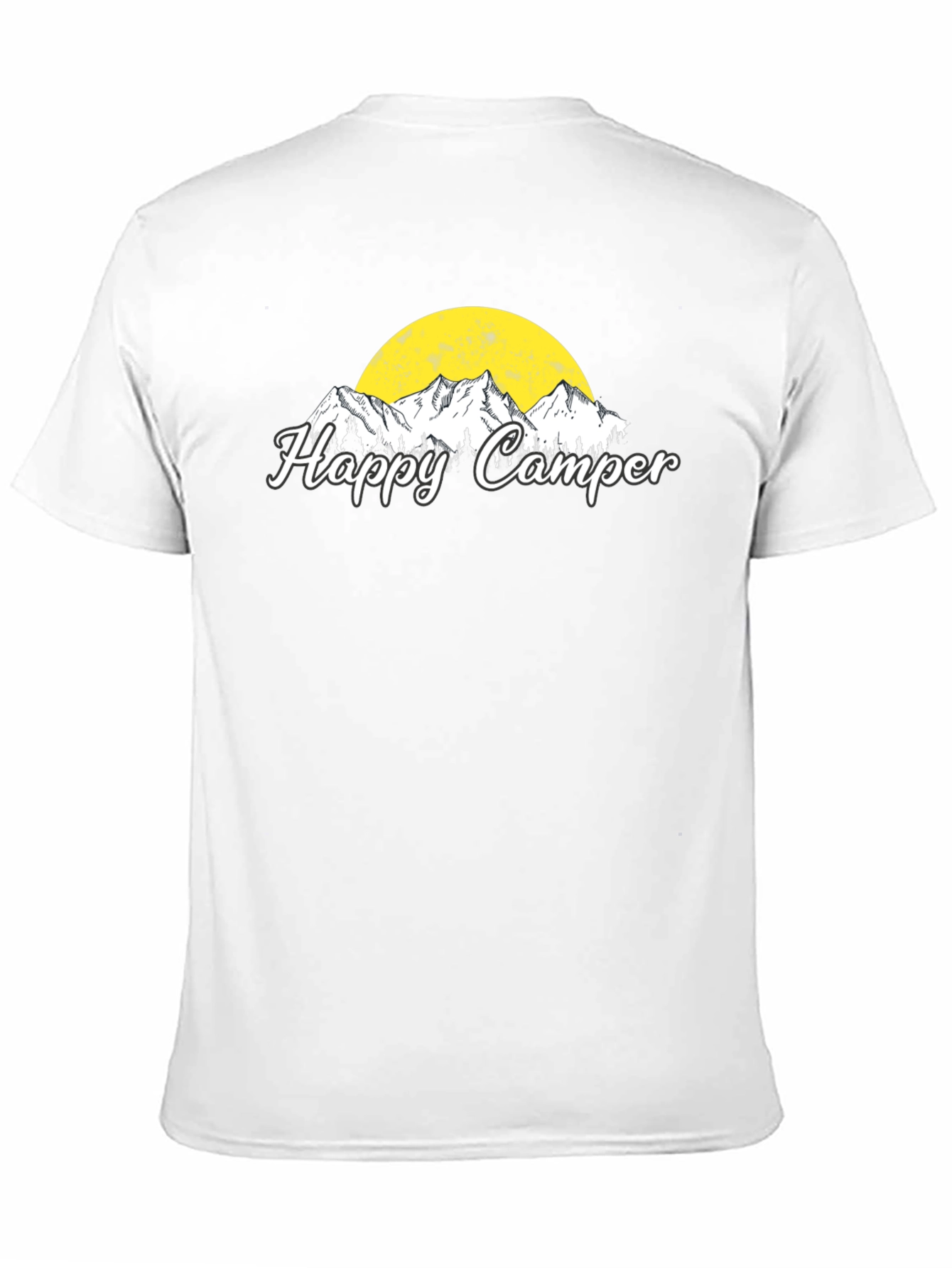 Happy Camper Graphic T-Shirt - Black Camping Tee
