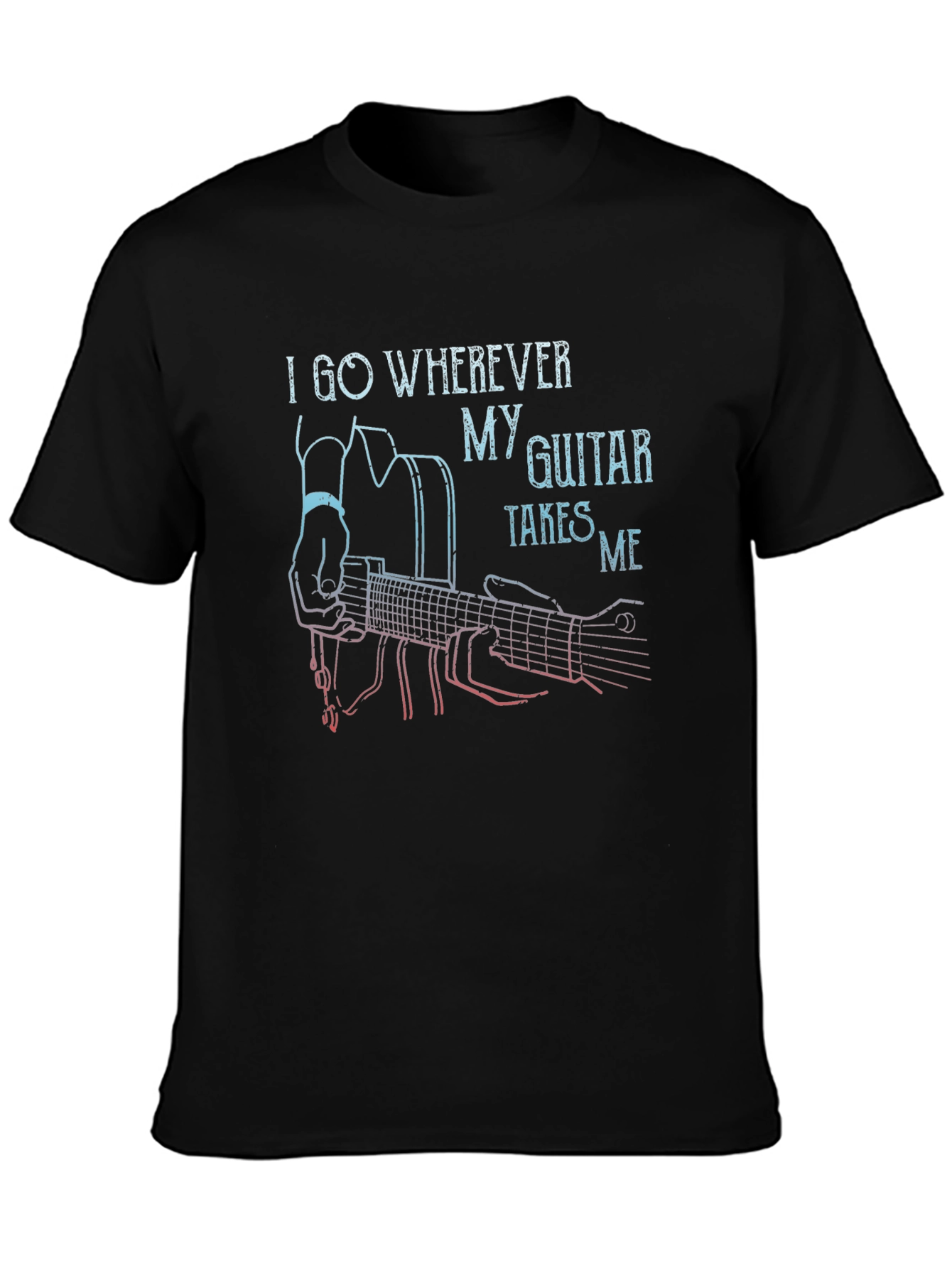 Guitar Takes Me Graphic T-Shirt - Music Lover Tee