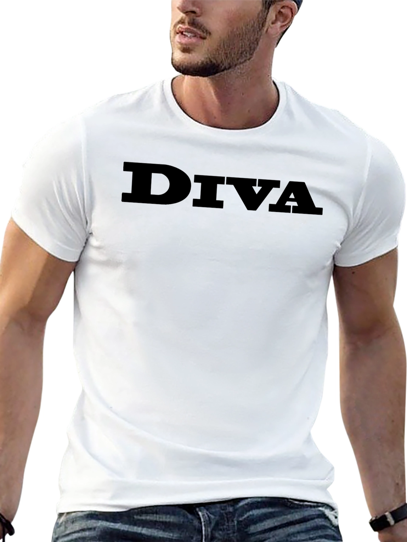 Diva Graphic Tee - Classic Black Cotton T-Shirt