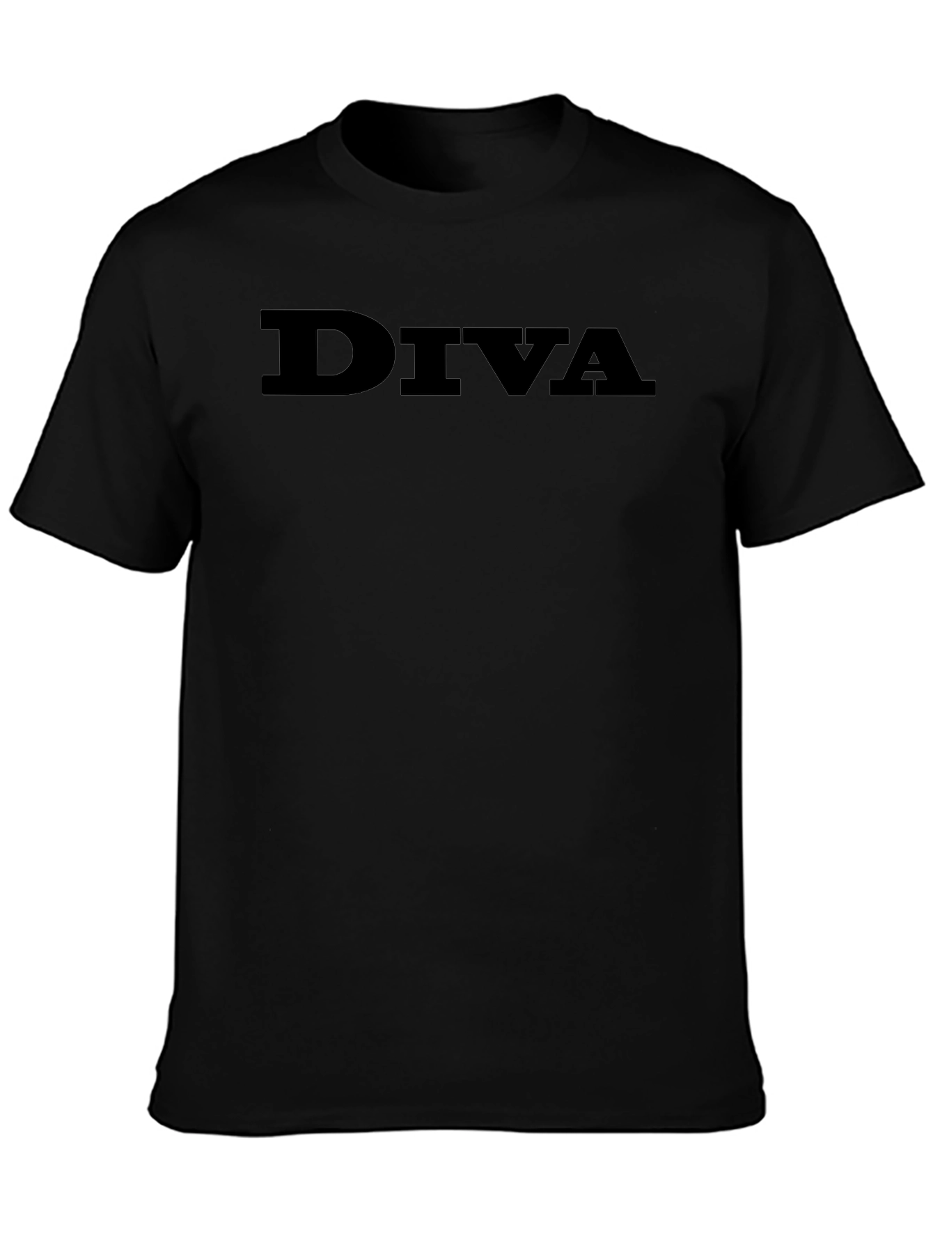 Diva Graphic Tee - Classic Black Cotton T-Shirt