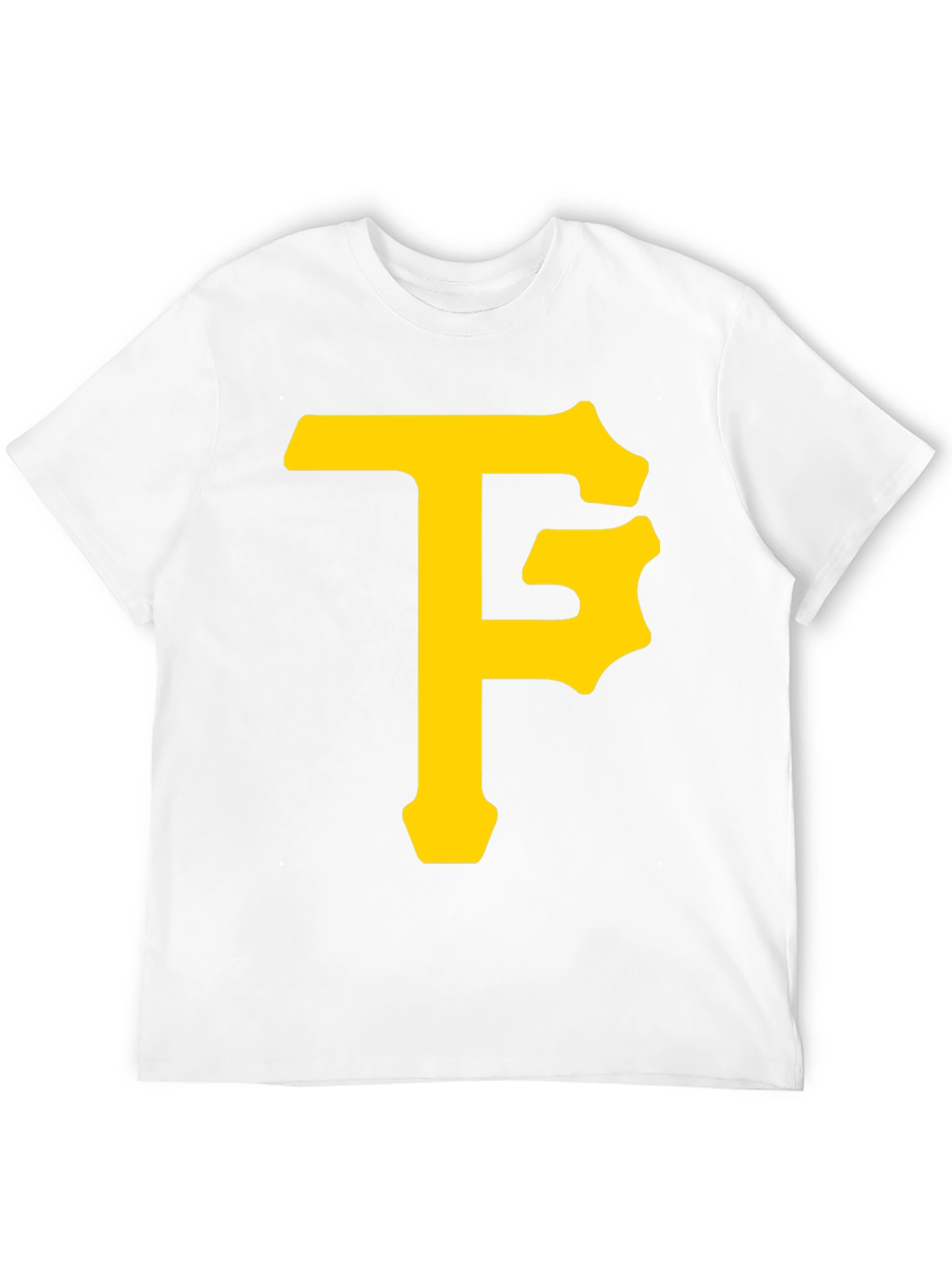 Black T-Shirt with Yellow Letter Logo