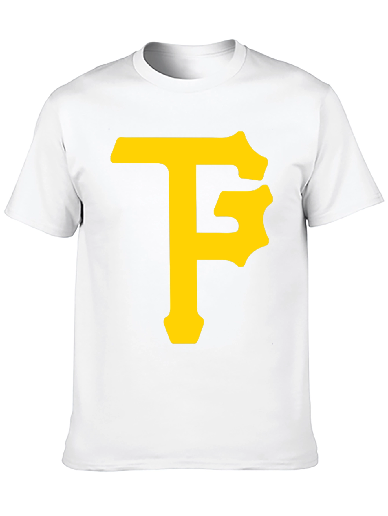 Black T-Shirt with Yellow Letter Logo