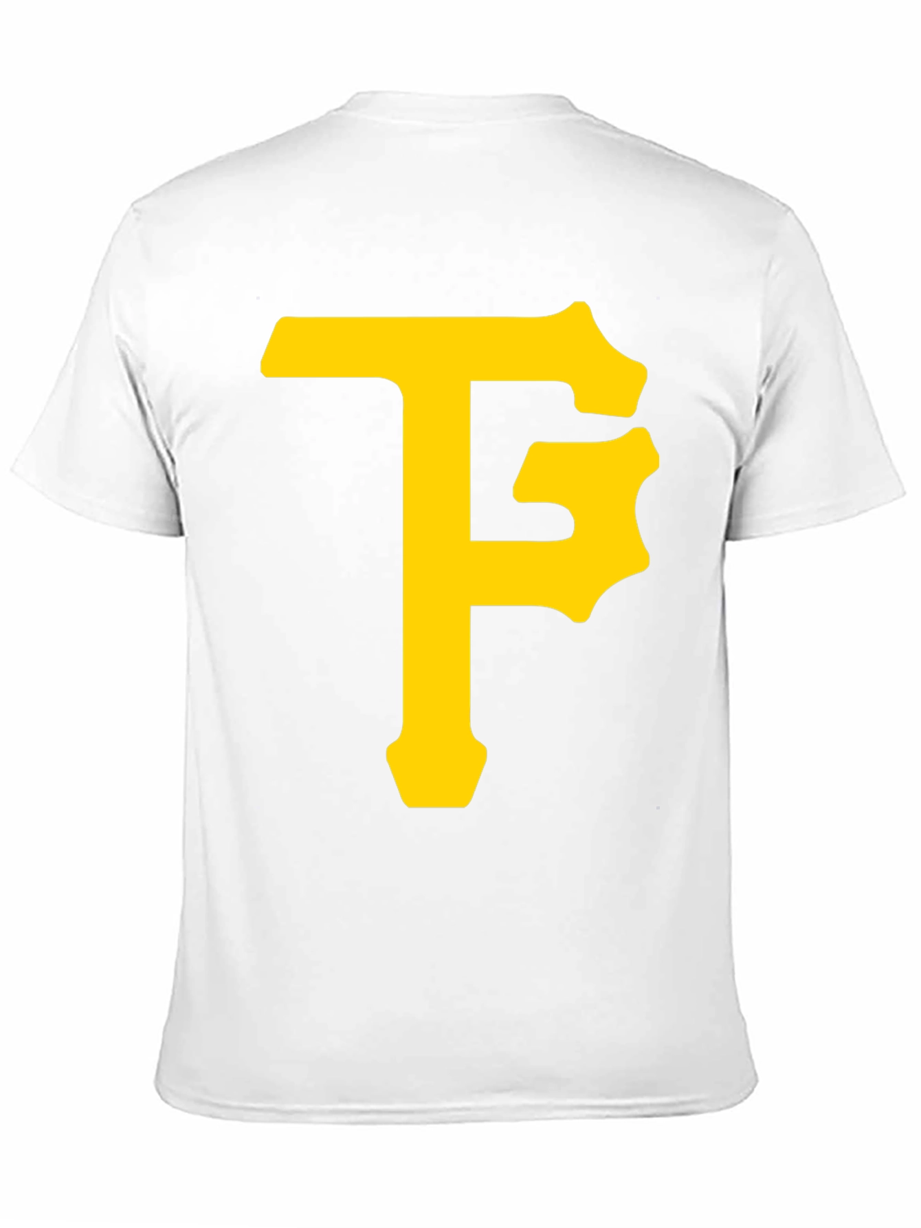 Black T-Shirt with Yellow Letter Logo