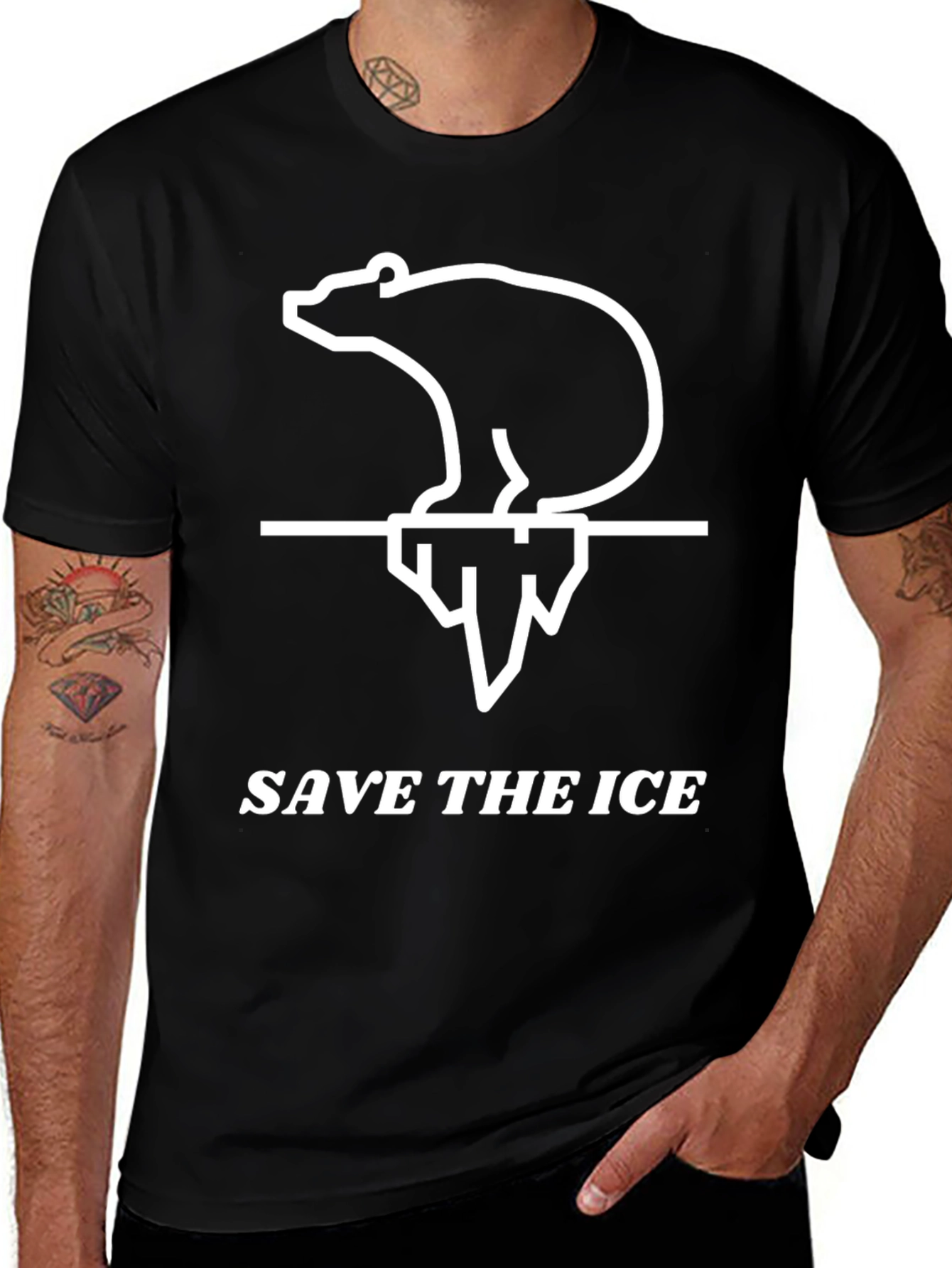 Save the Ice Graphic Tee - Black