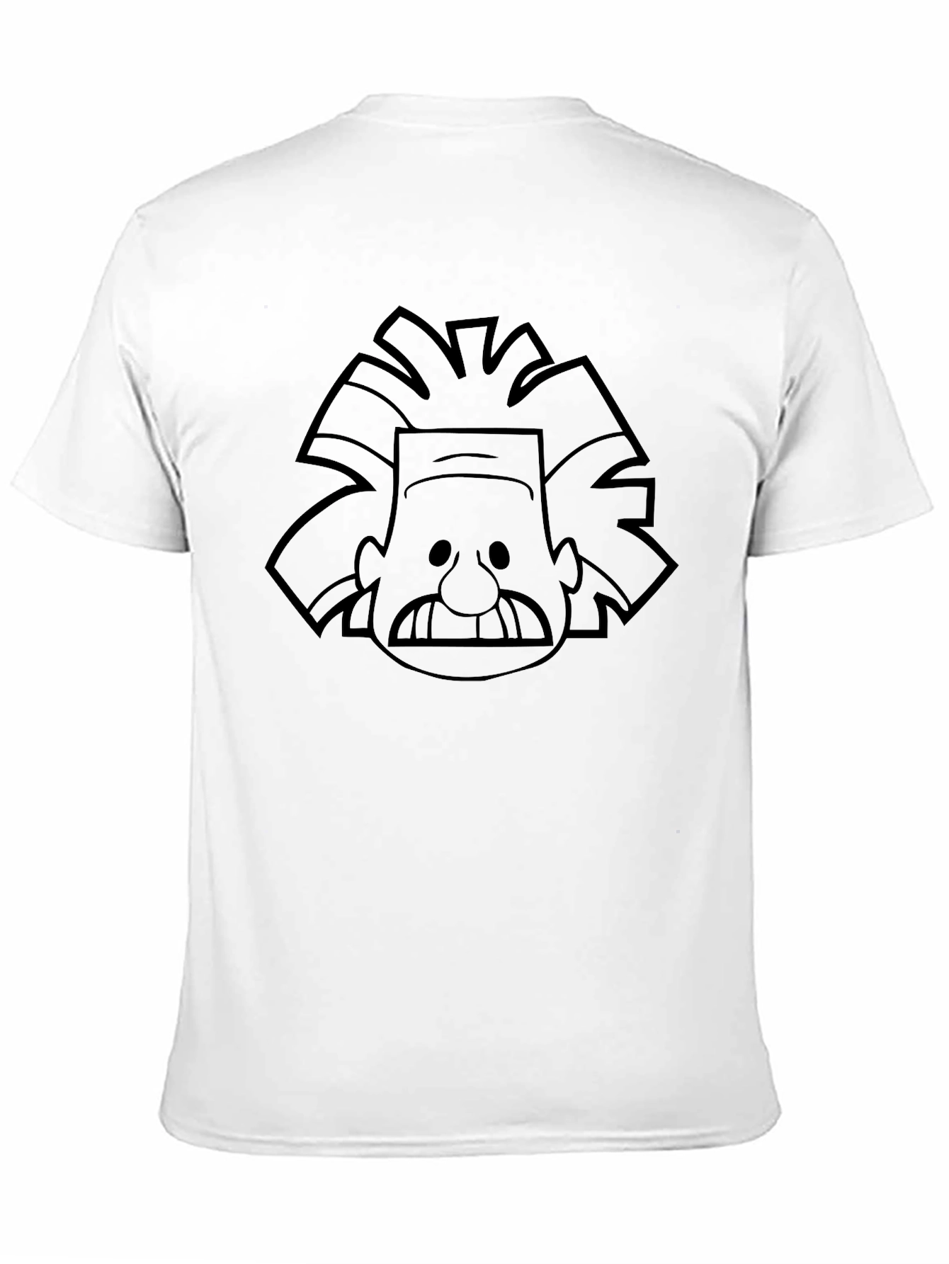 Cartoon Einstein Graphic Black T-Shirt