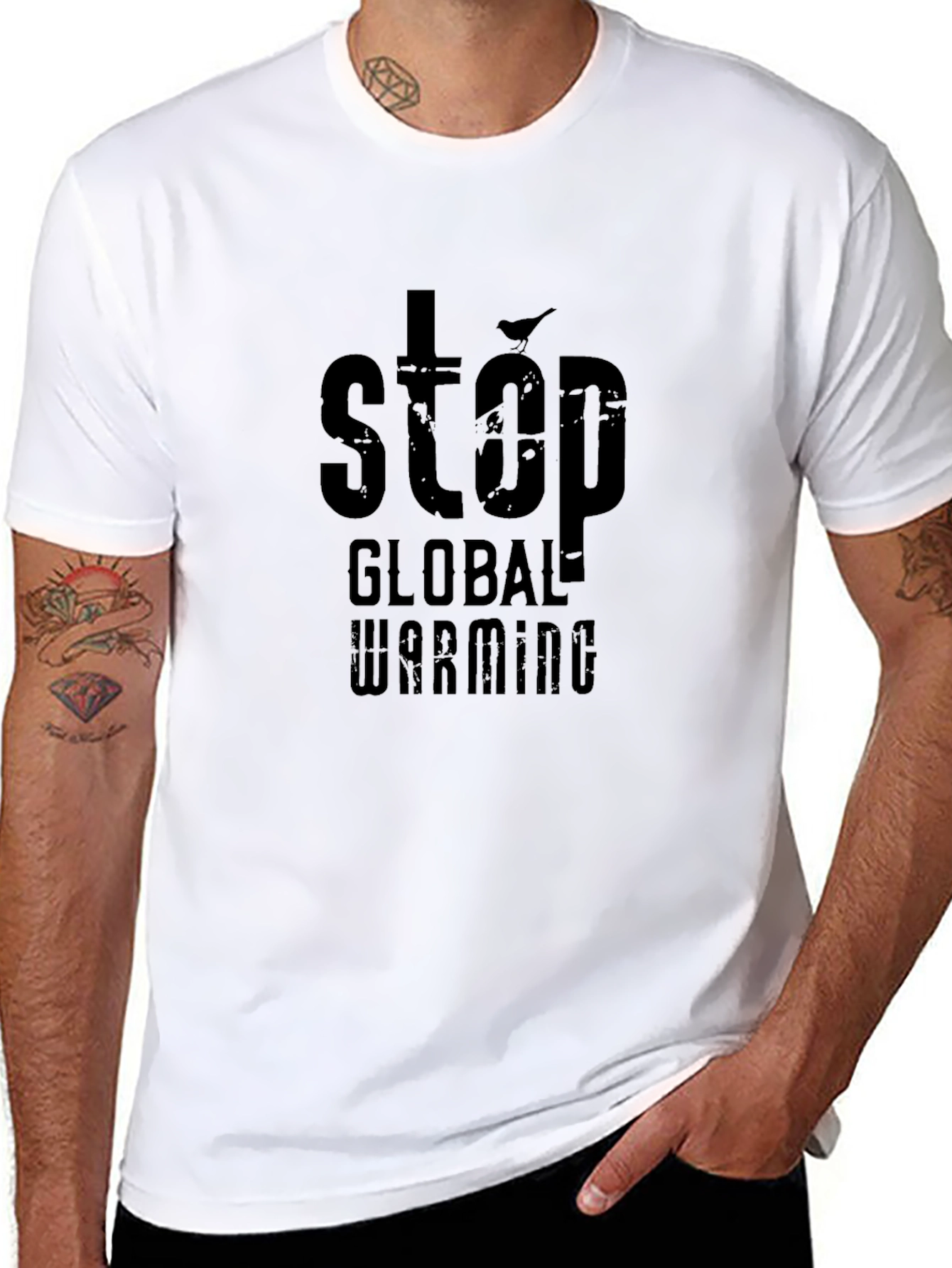 Stop Global Warming Graphic Tee - Eco-Friendly Activism