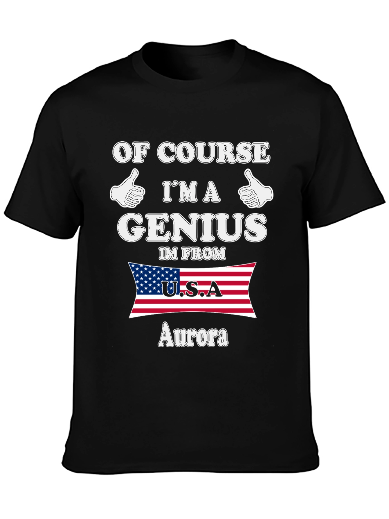 Genius From USA Aurora Novelty Graphic T-Shirt