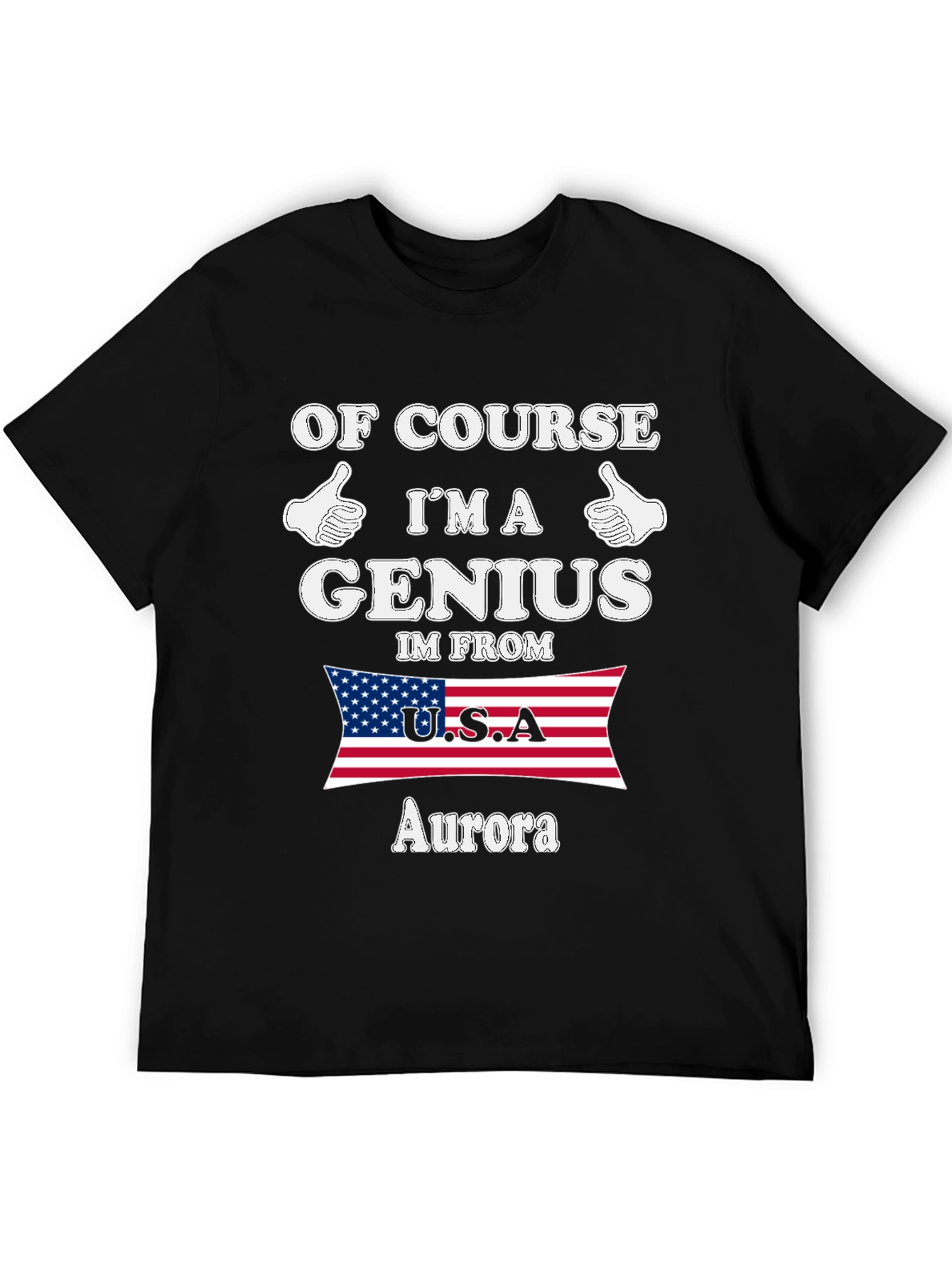 Genius From USA Aurora Novelty Graphic T-Shirt