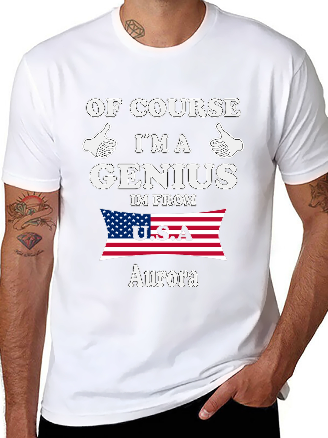 Genius From USA Aurora Novelty Graphic T-Shirt