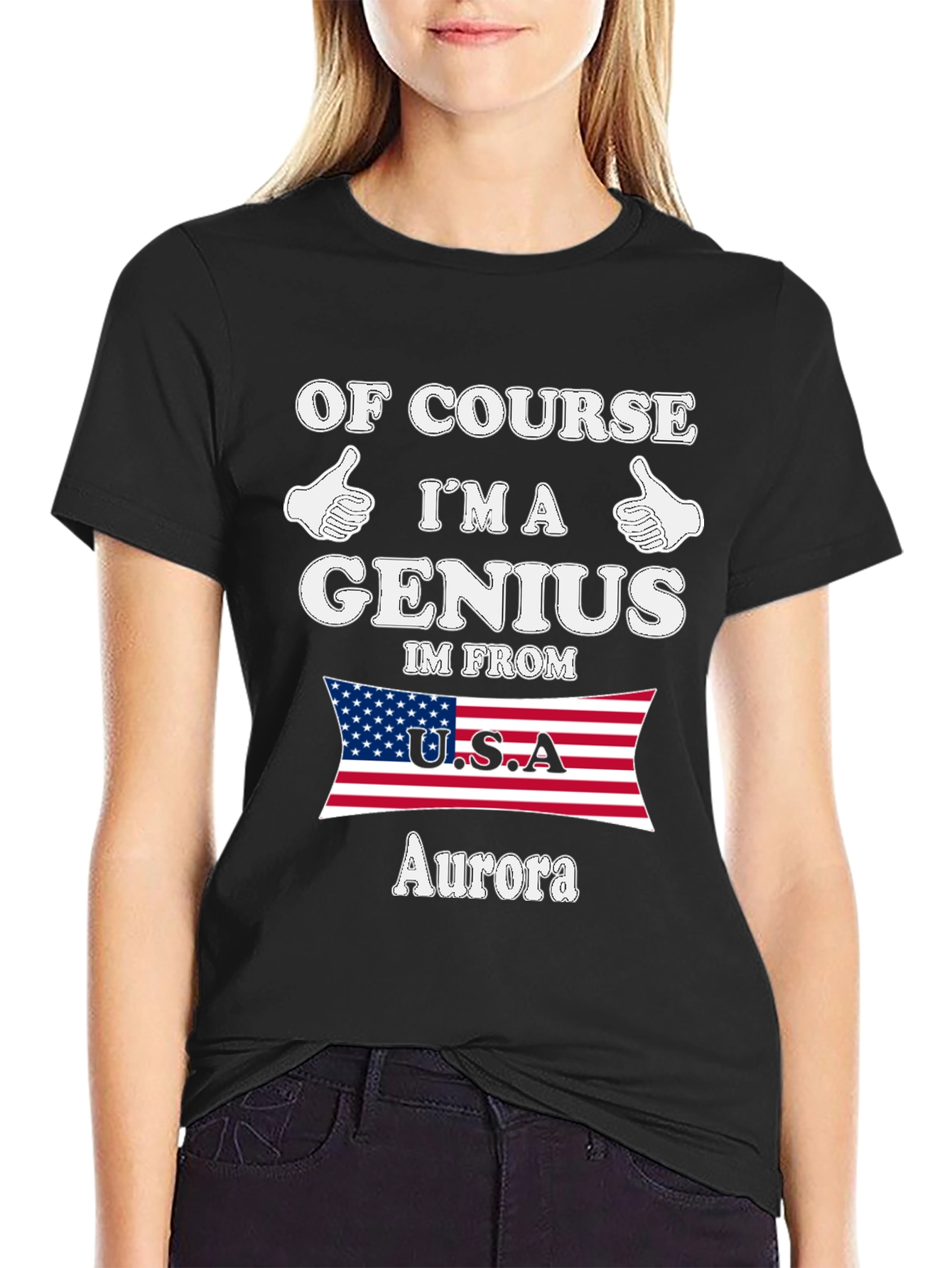 Genius From USA Aurora Novelty Graphic T-Shirt