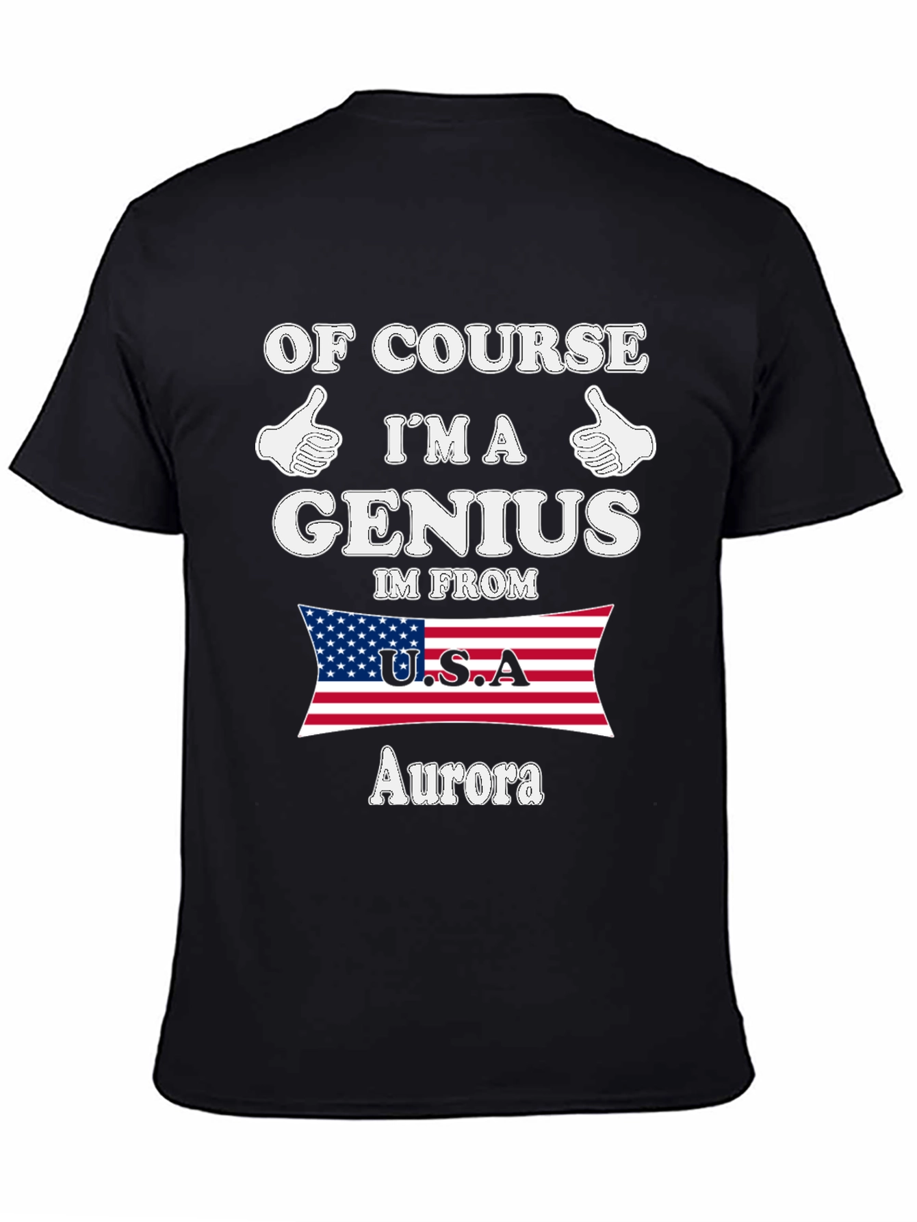 Genius From USA Aurora Novelty Graphic T-Shirt