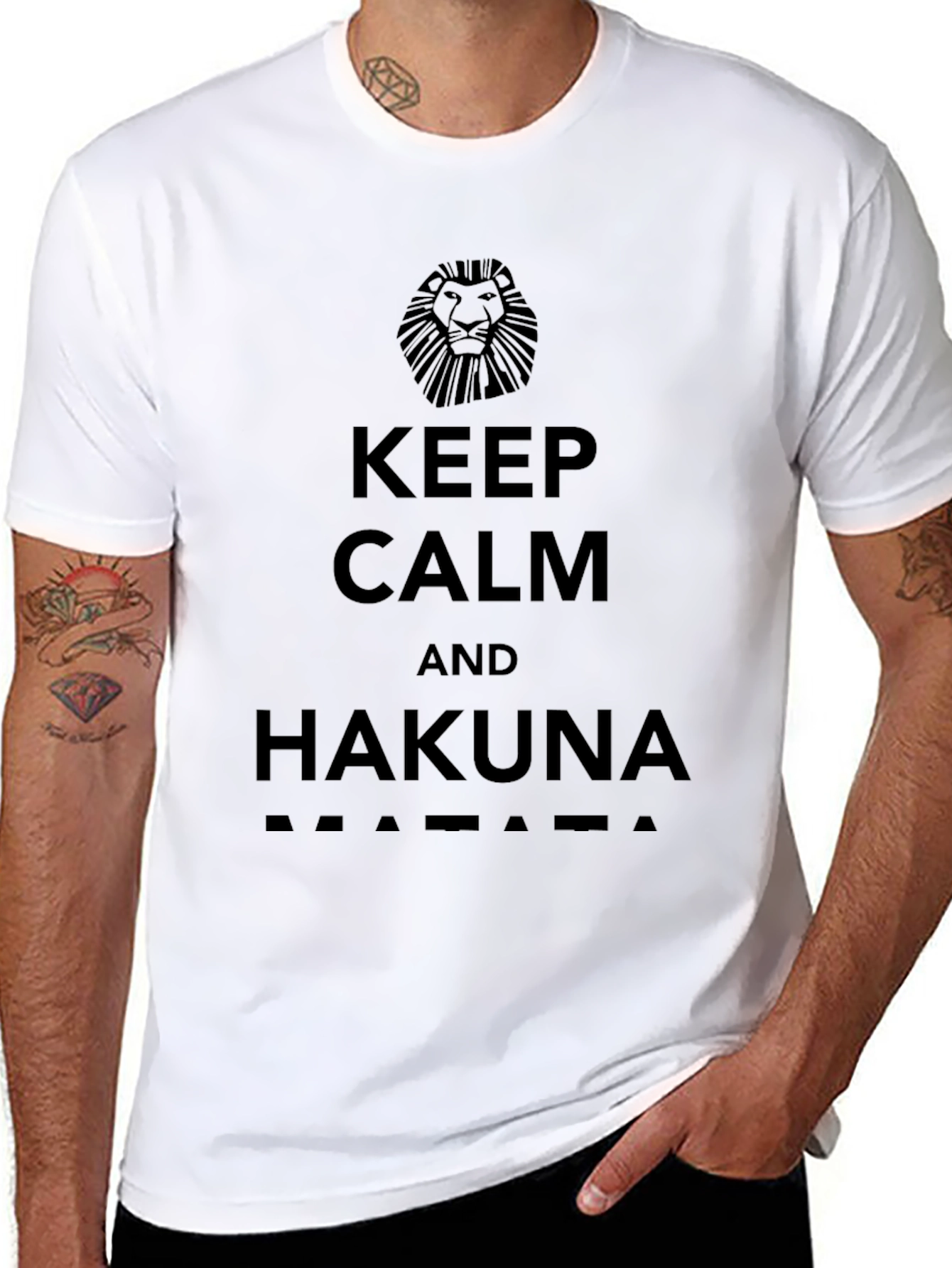 Keep Calm & Hakuna Matata Black T-Shirt