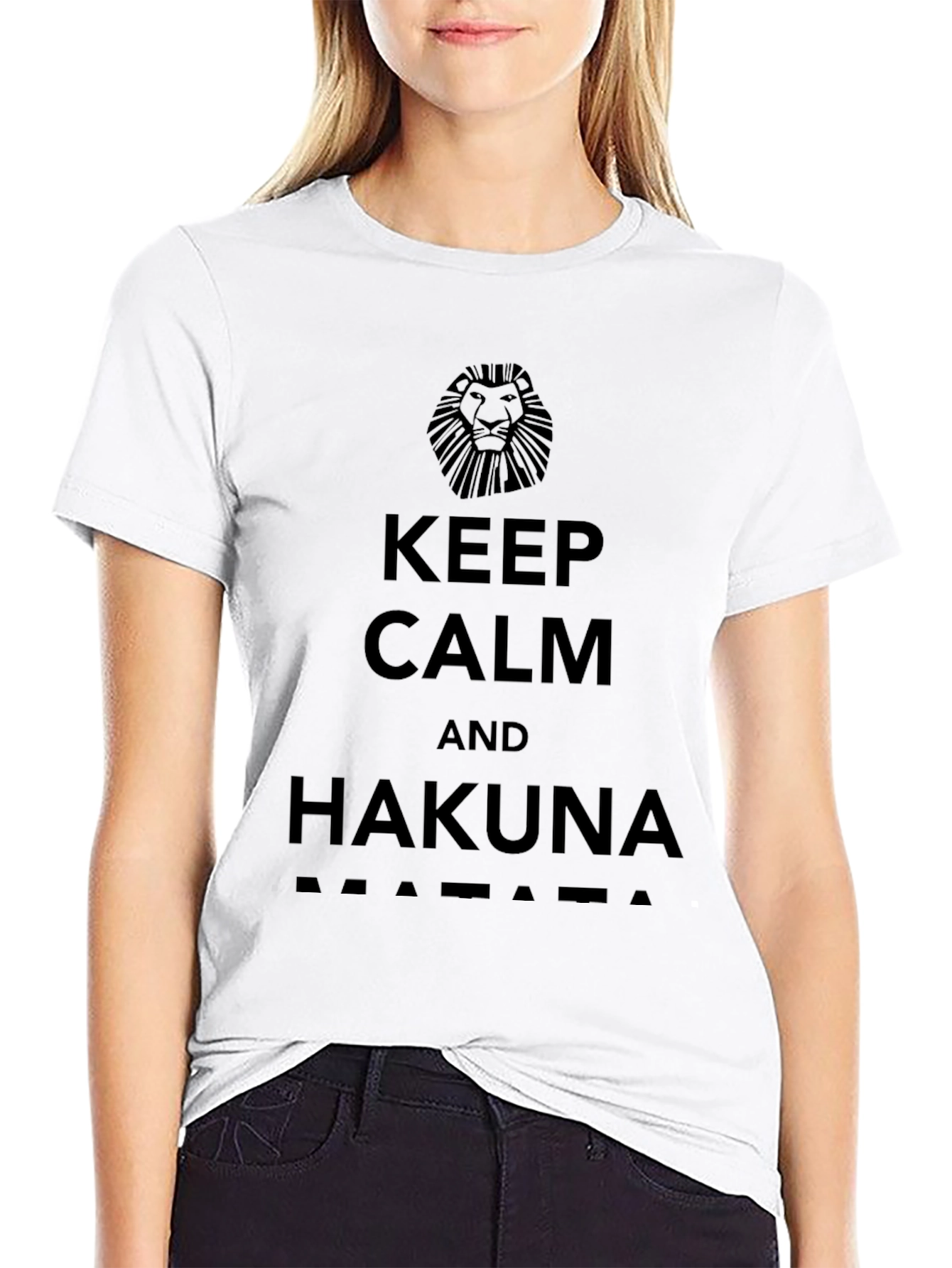 Keep Calm & Hakuna Matata Black T-Shirt