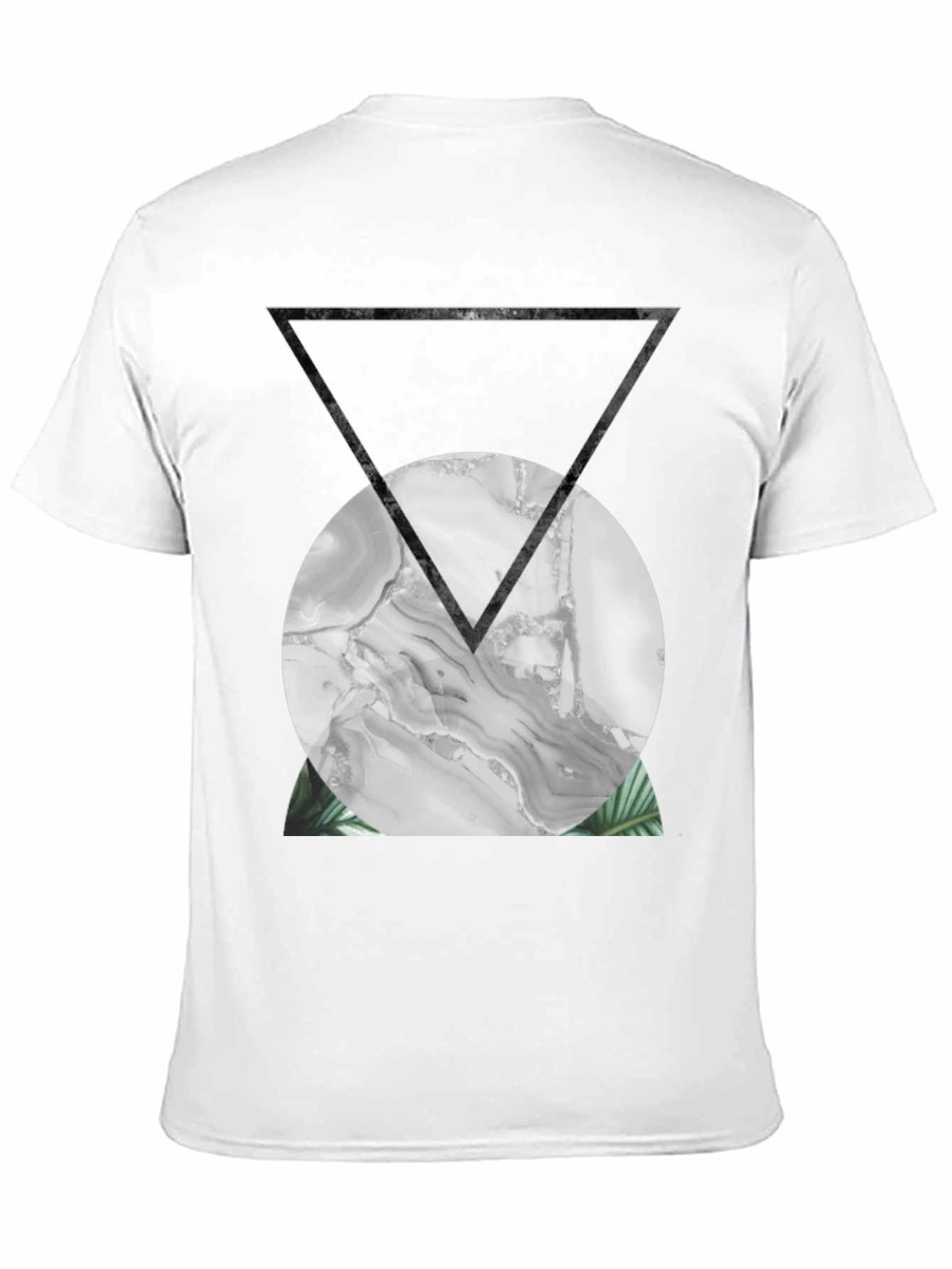 Abstract Geometric Print Black T-Shirt