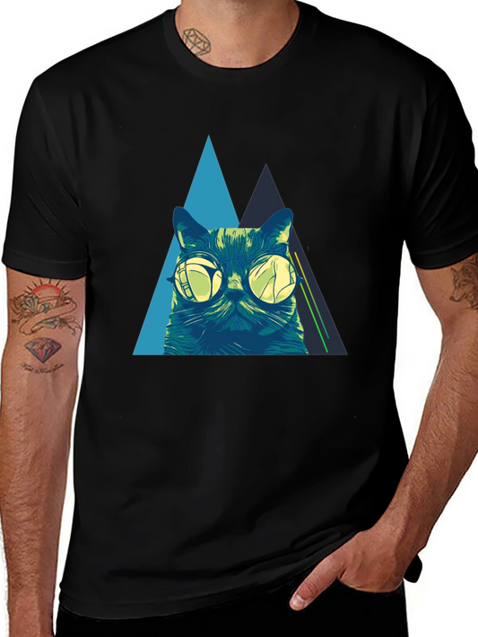 Cool Cat Graphic Tee - Black T-Shirt