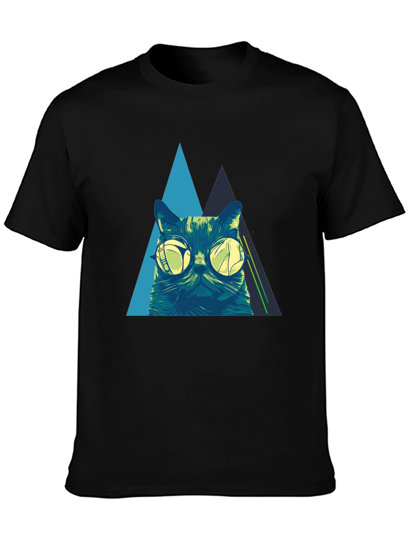Cool Cat Graphic Tee - Black T-Shirt