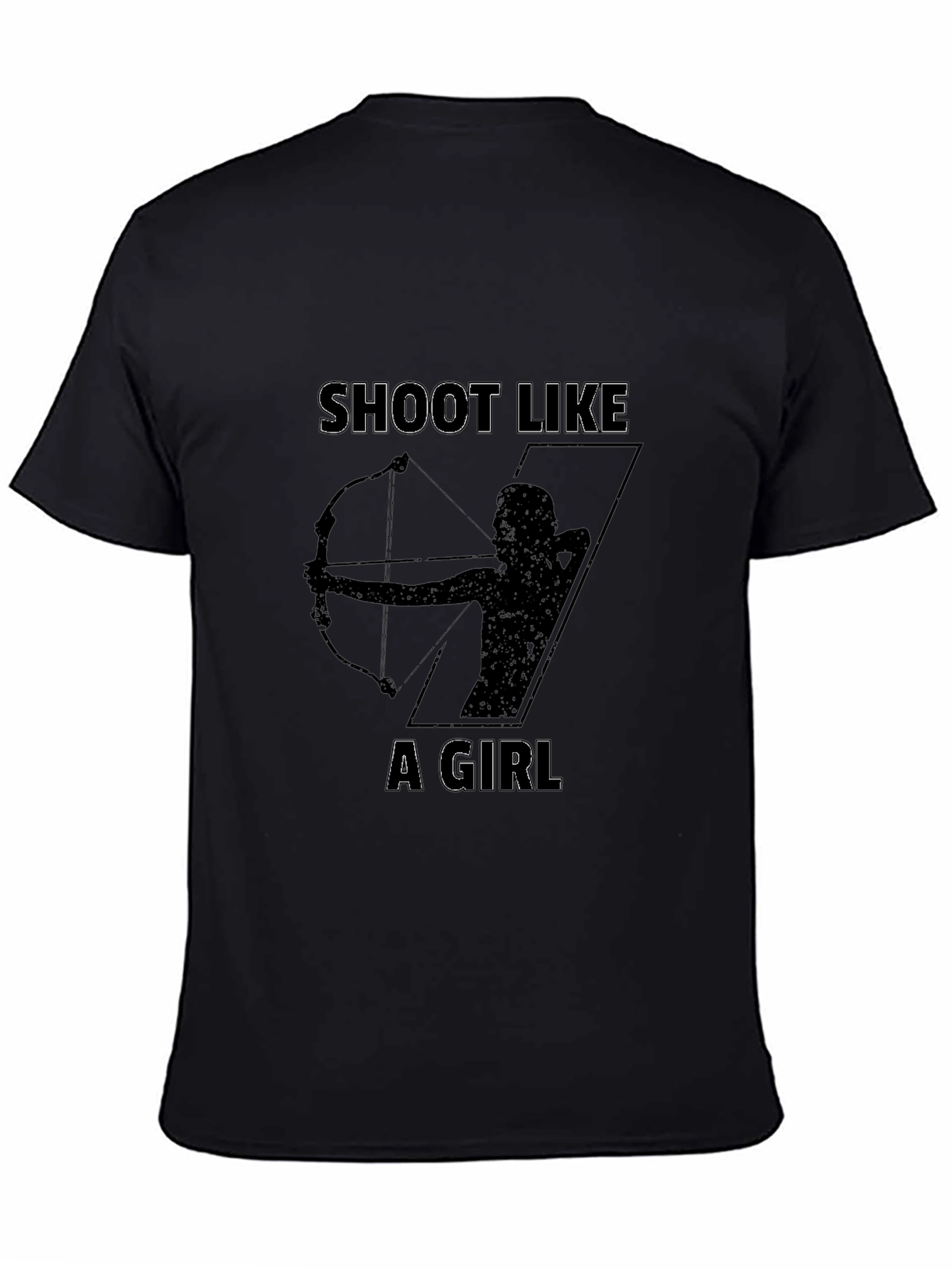 Shoot Like a Girl Black Graphic Tee