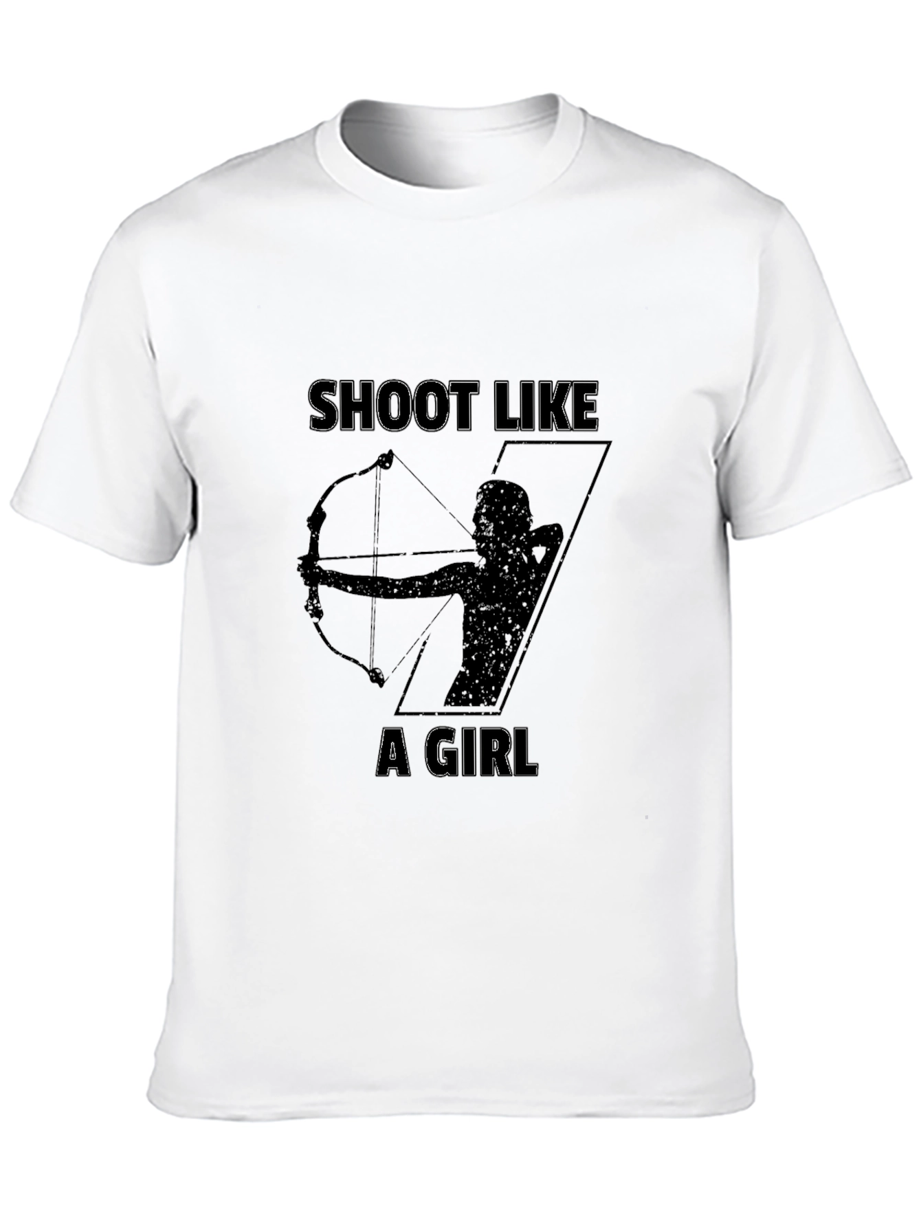 Shoot Like a Girl Black Graphic Tee