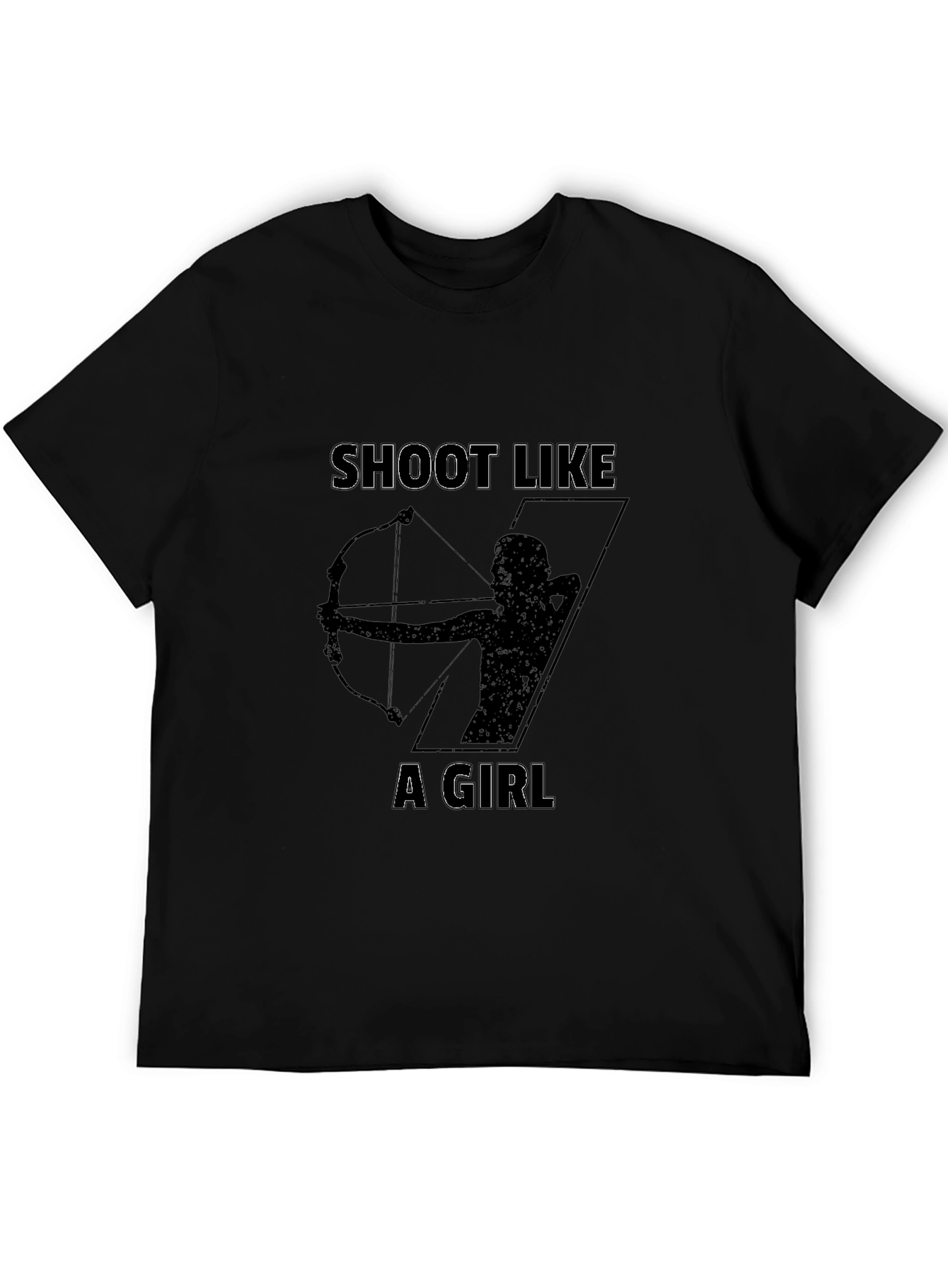 Shoot Like a Girl Black Graphic Tee